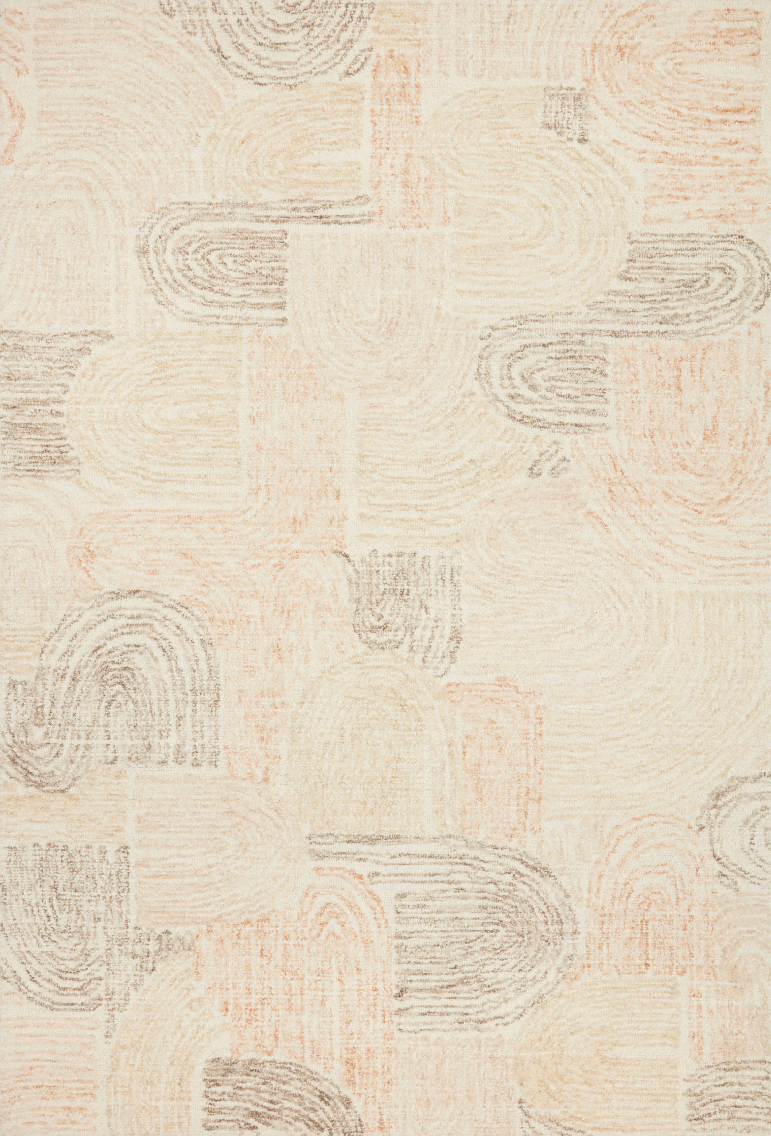 Loloi Rugs Milo Collection Rug in Peach, Pebble - 8'6