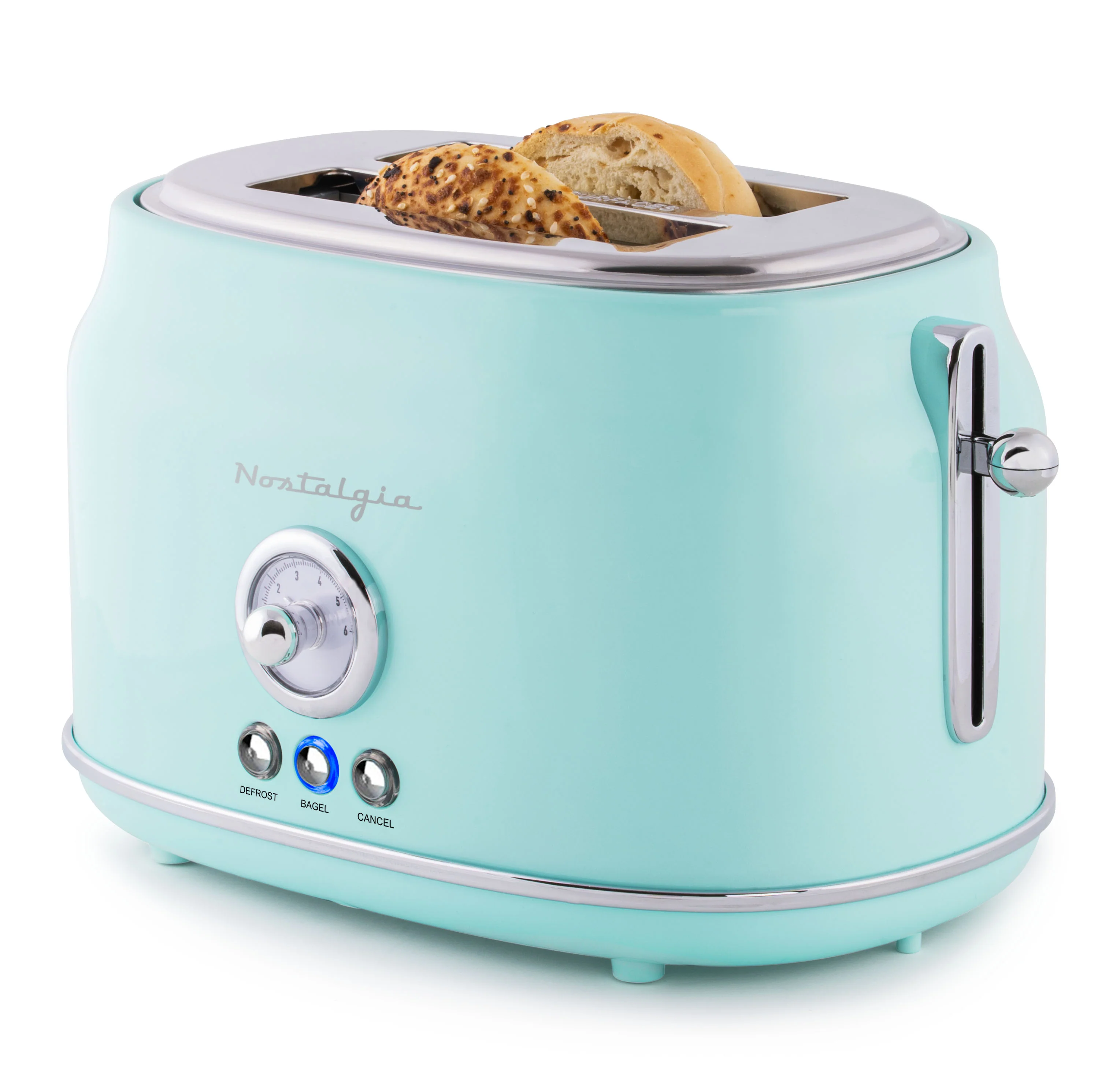 Classic Retro 2-Slice Toaster, Aqua - Inhomebuy