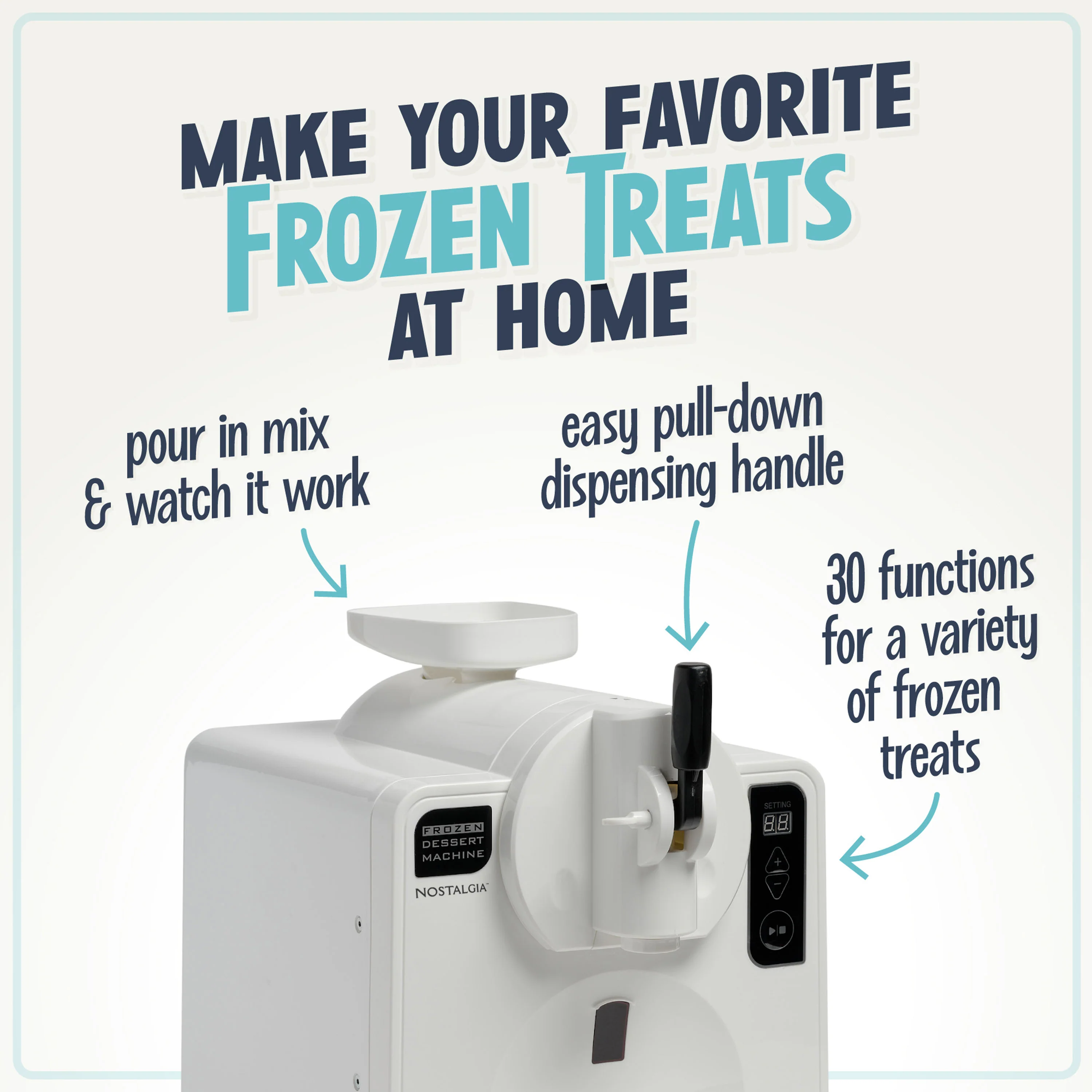 Dispensing Frozen Dessert Maker White - Inhomebuy