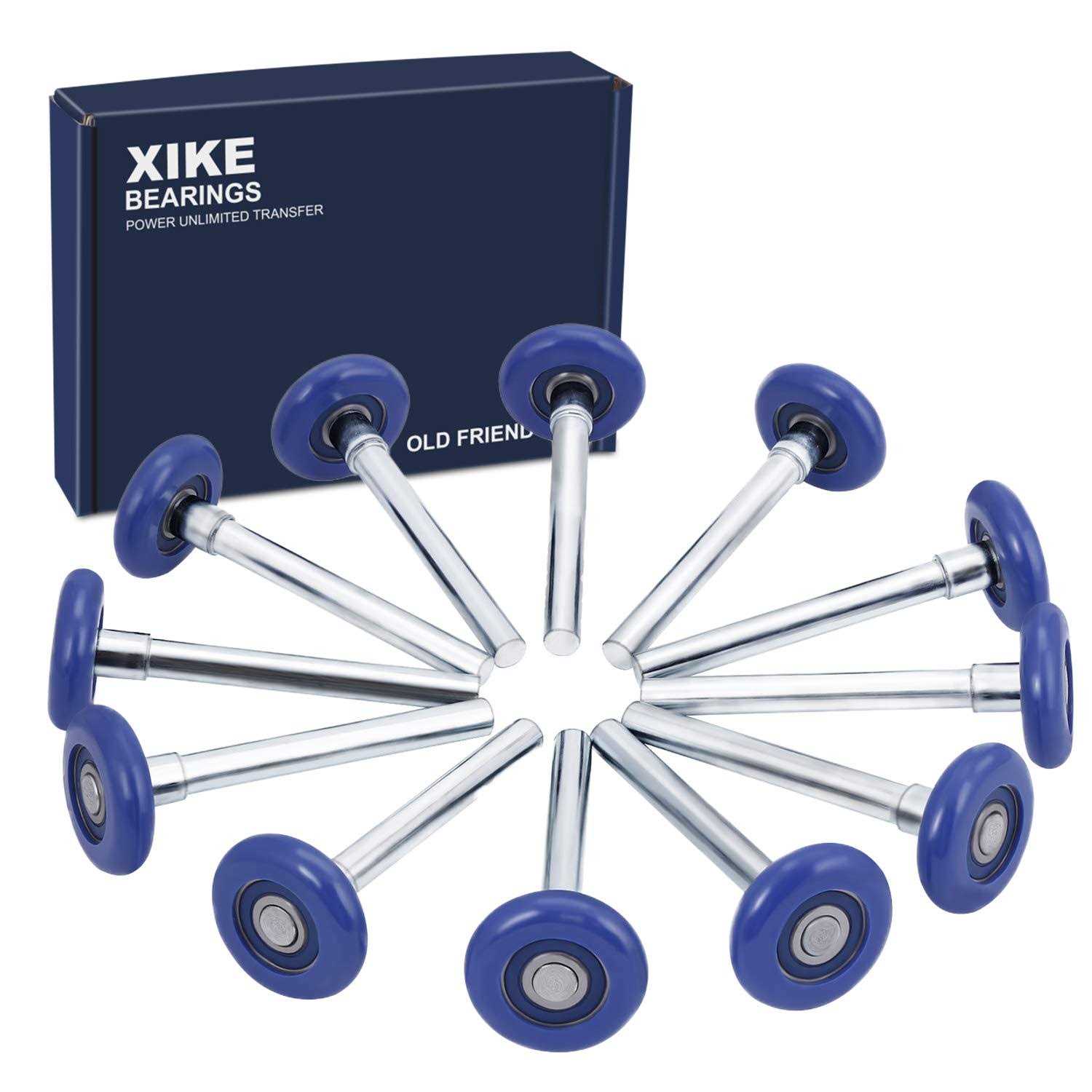 XiKe 10 Pack Blue 2 Nylon Garage Door Roller 7 Stem, Quiet/Durable and High Load - Inhomebuy