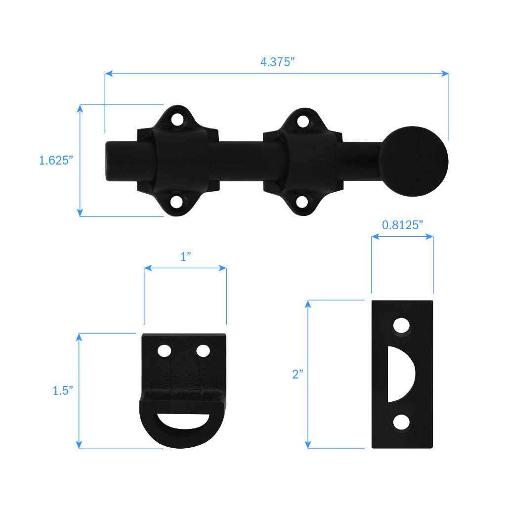Nuk3y Heavy Duty Solid Brass Dutch Door Surface Bolt - Inhomebuy