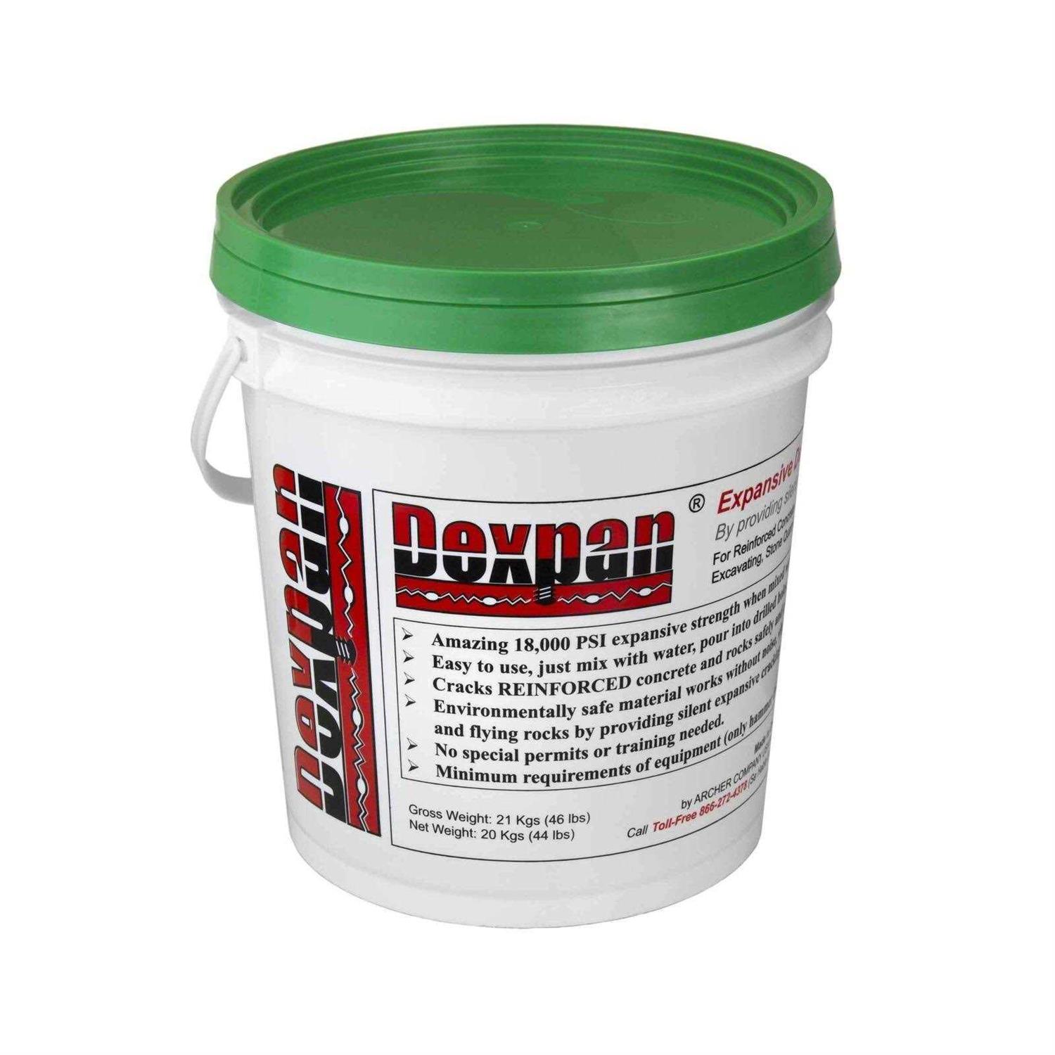 Dexpan Expansive Demolition Grout 11 lb. Bucket for Rock Breaking - Inhomebuy