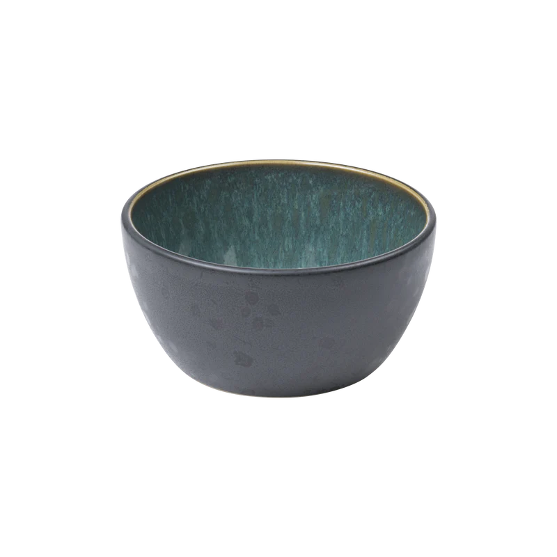 Stoneware Bowl 10cm Black/Green - Inhomebuy