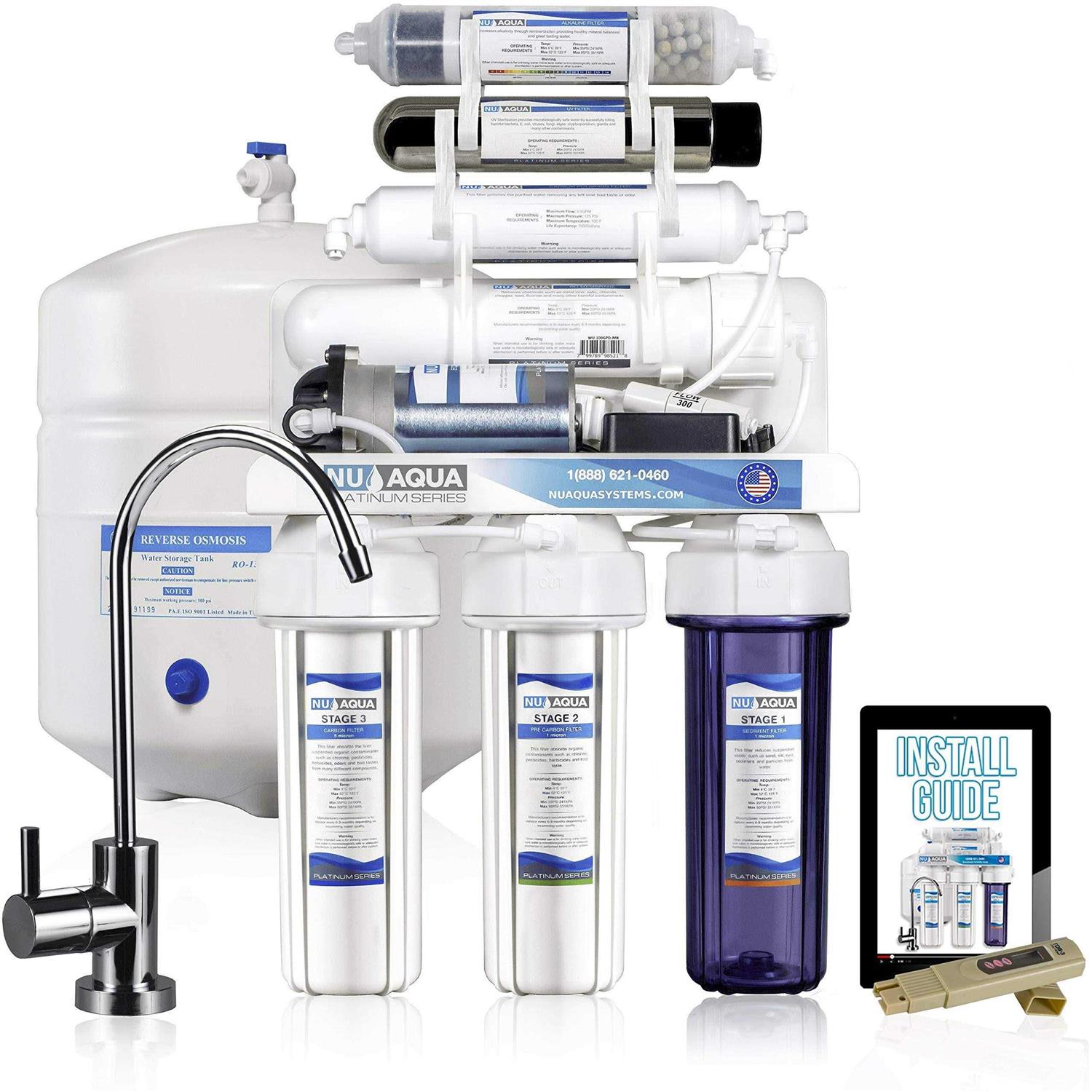 Nu Aqua 5-Stage Under Sink Reverse Osmosis Water Filter System - Inhomebuy