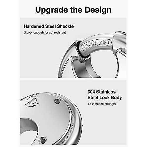 Puroma Combination Lock 4 Digit Disc Padlock with Hardened Steel Shackle - Inhomebuy