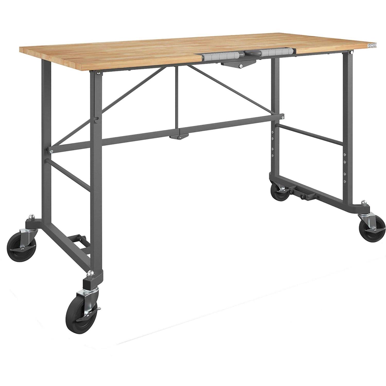 Cosco SmartFold Butcher Block Portable Workbench - Inhomebuy