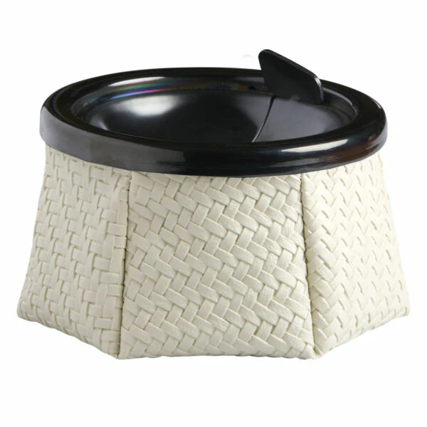 Ashtray Rattan �?White - Inhomebuy