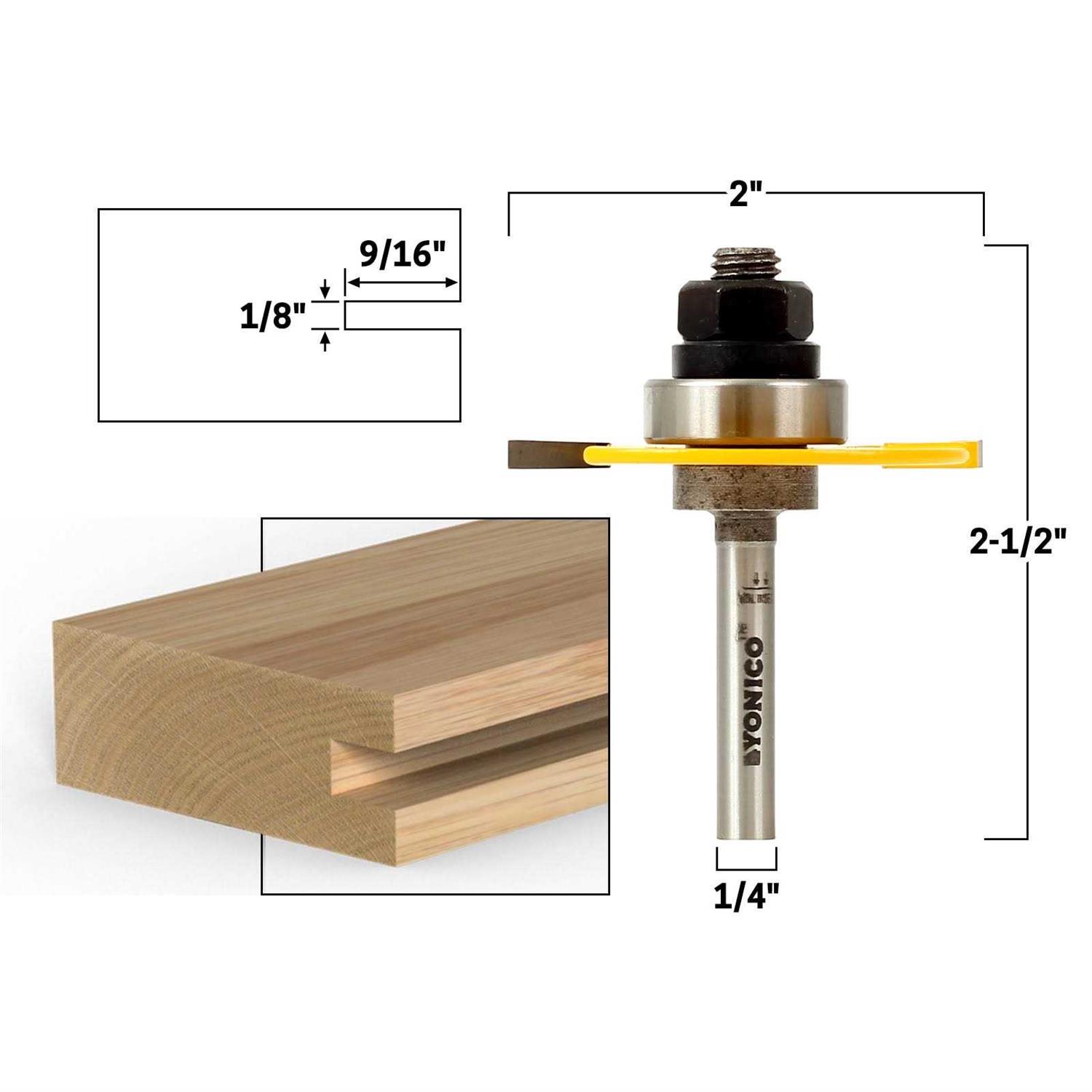 Yonico Router Bits Bevel Edge Forming 60 Degree 1/2-Inch Shank 13918 - Inhomebuy
