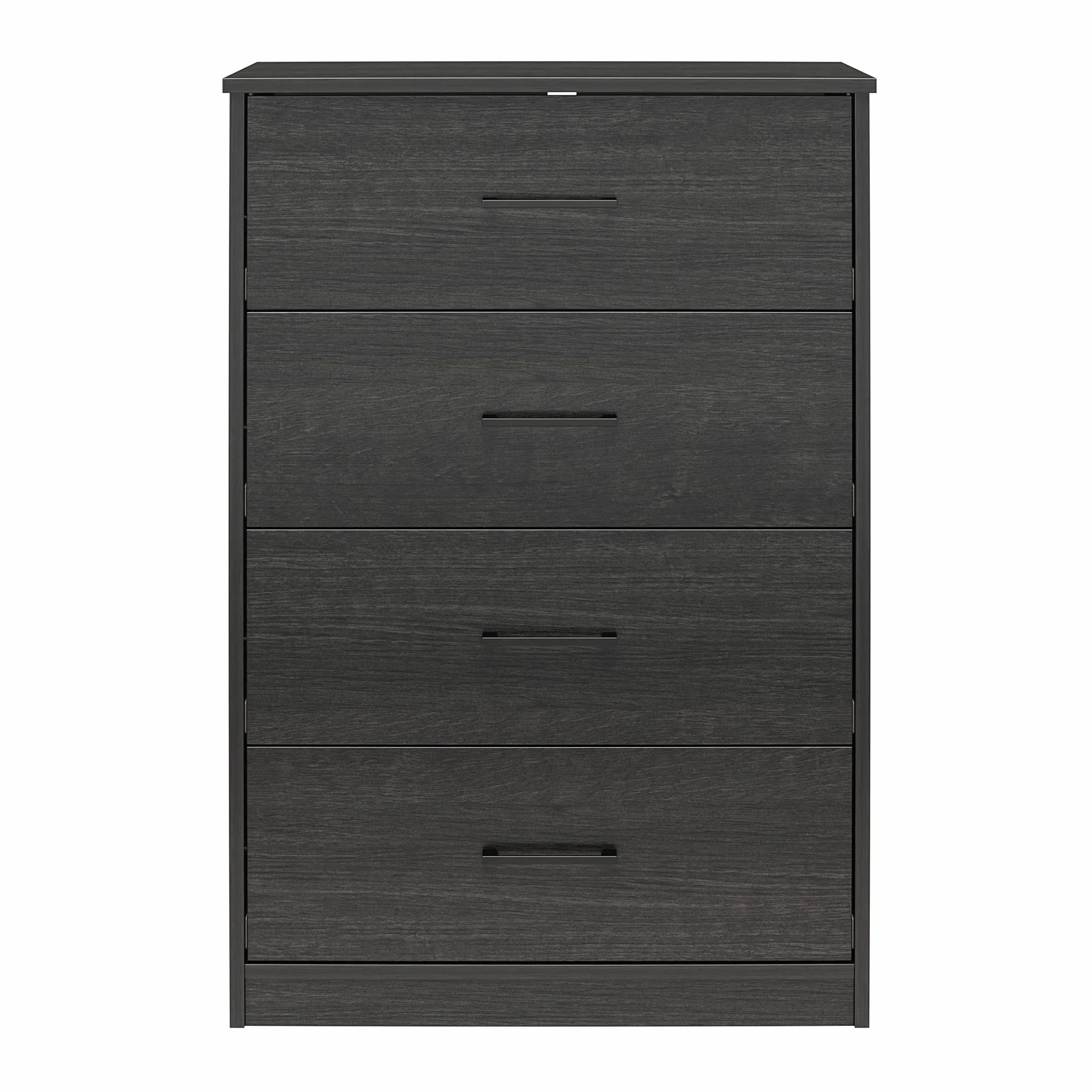 Ameriwood Home BrEZ Build Pearce 4 Drawer Dresser, Black Oak - Inhomebuy