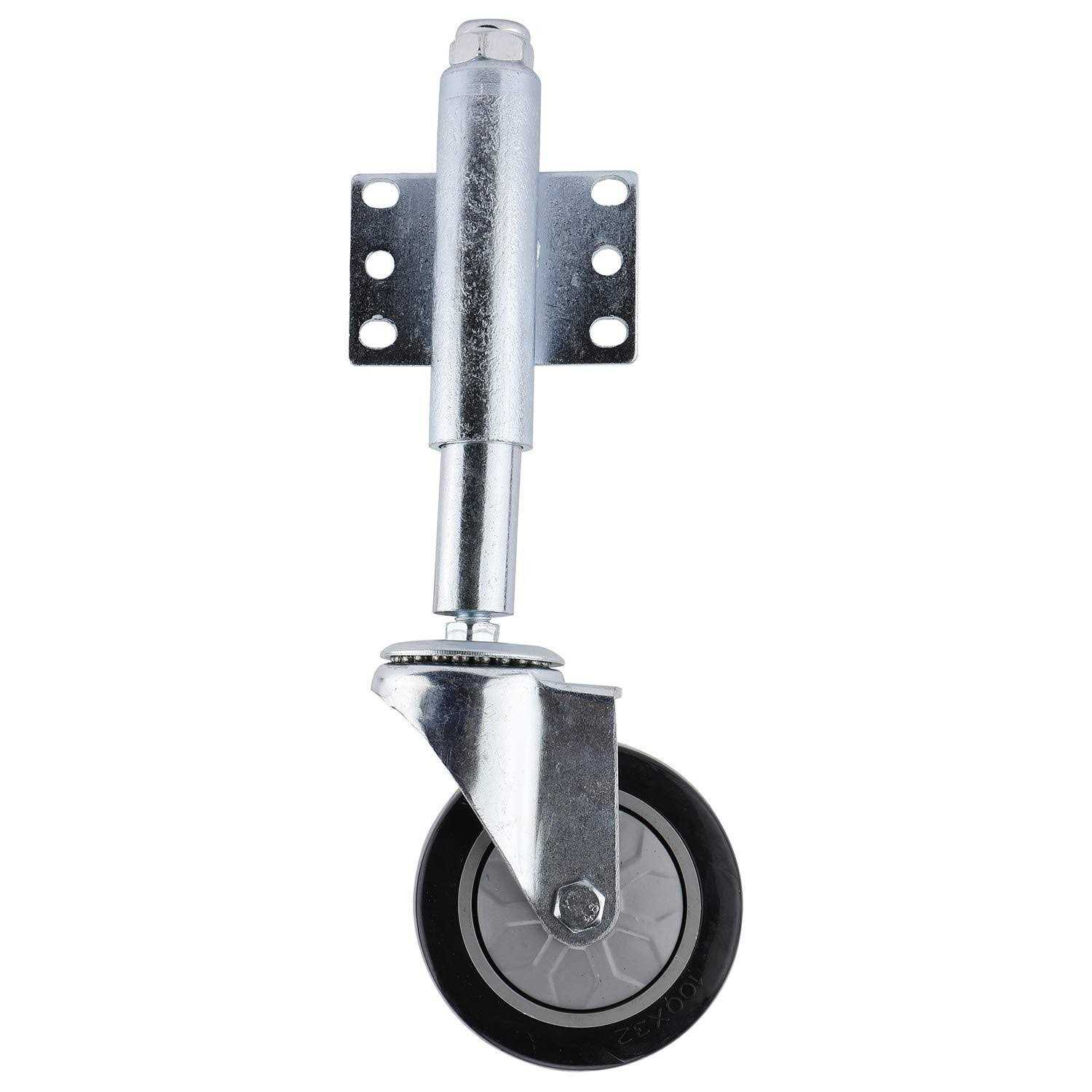 Yaegoo 4 PU Gate Heavy Duty Spring Loaded Swivel Caster - Inhomebuy