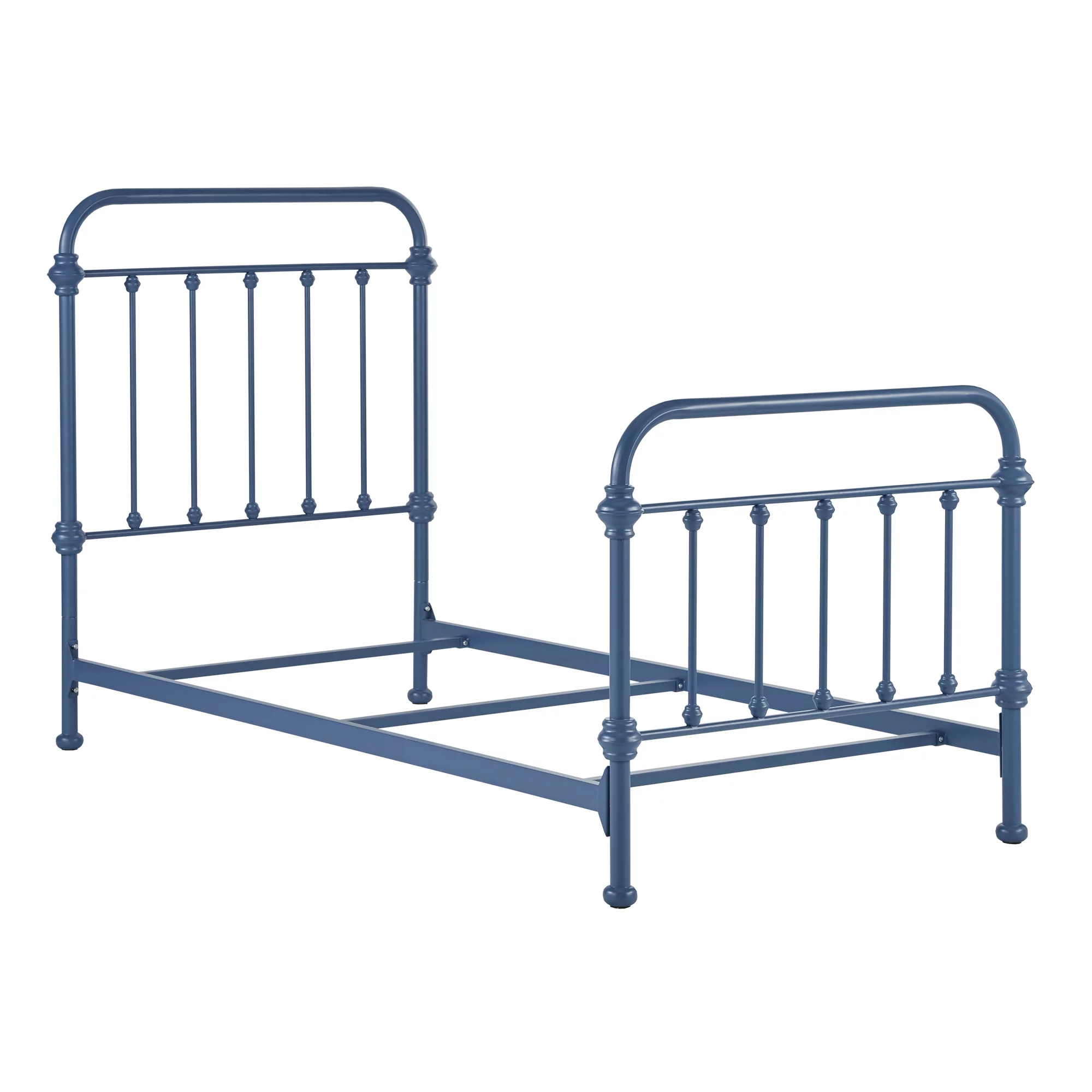 Weston Home Nottingham Metal Twin Bed, Blue Steel - Inhomebuy