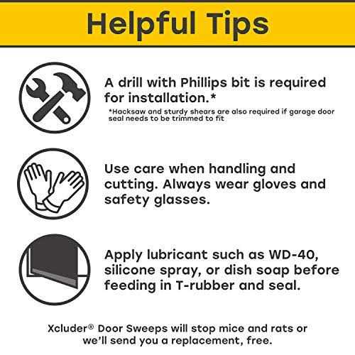 Xcluder X2 Rodent Proof Garage Door Seal Kit - Inhomebuy