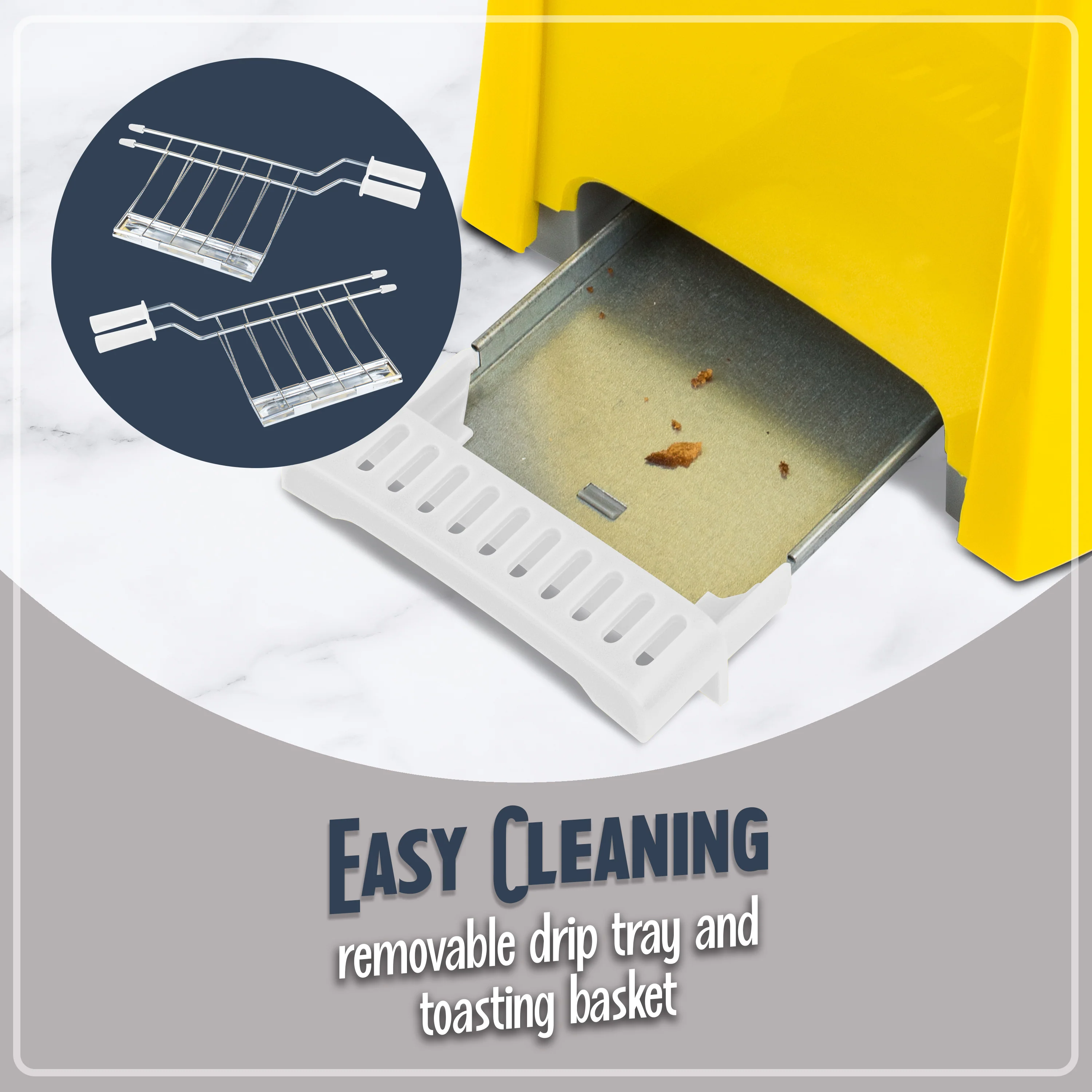 Grilled Cheese Toaster with Easy-Clean Toaster Baskets and Adjustable Toasting Dial - Inhomebuy