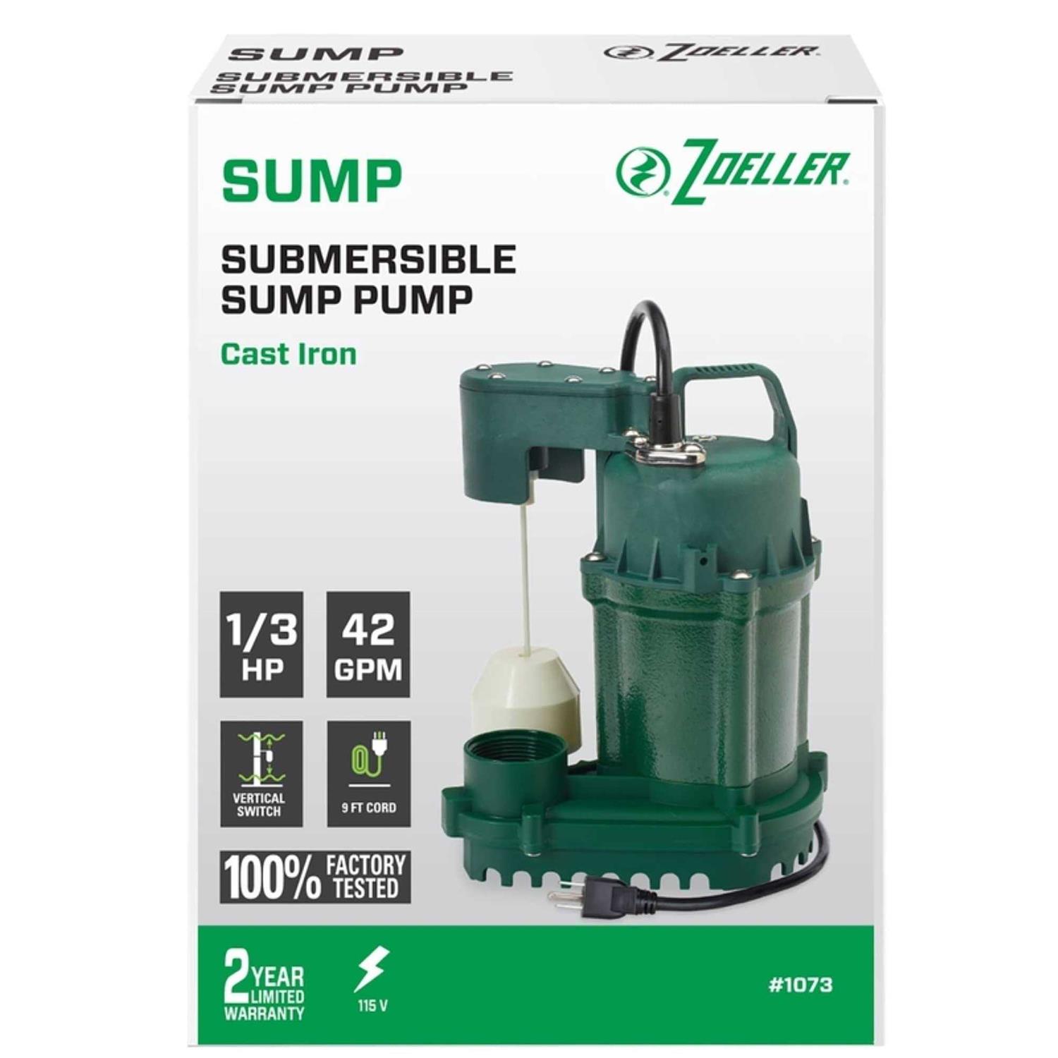 Zoeller 1/3 HP Cast Iron Sewage Pump - Inhomebuy