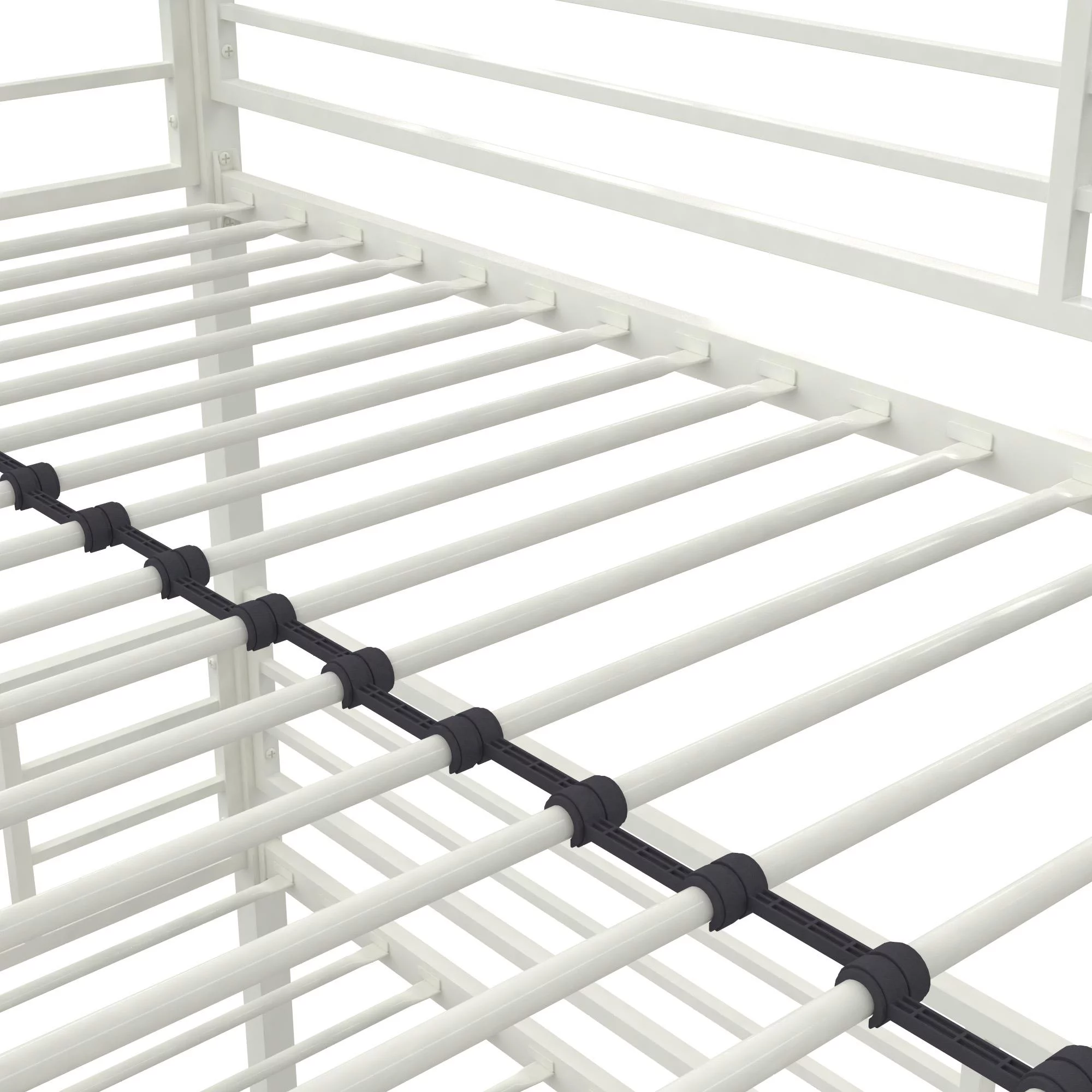 Your Zone June Triple Twin Metal Bunk Bed, Black - Inhomebuy