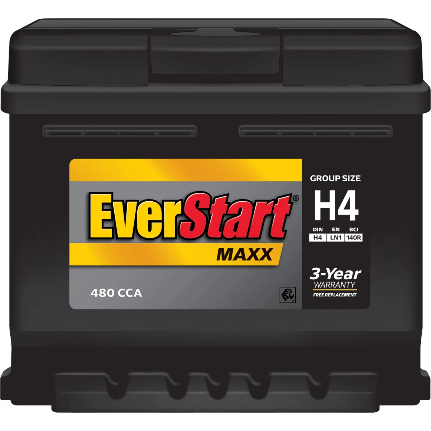 EverStart Maxx Lead Acid Automotive Battery, Group Size H4 / LN1 / 140R 12 Volt, 480 CCA - Inhomebuy