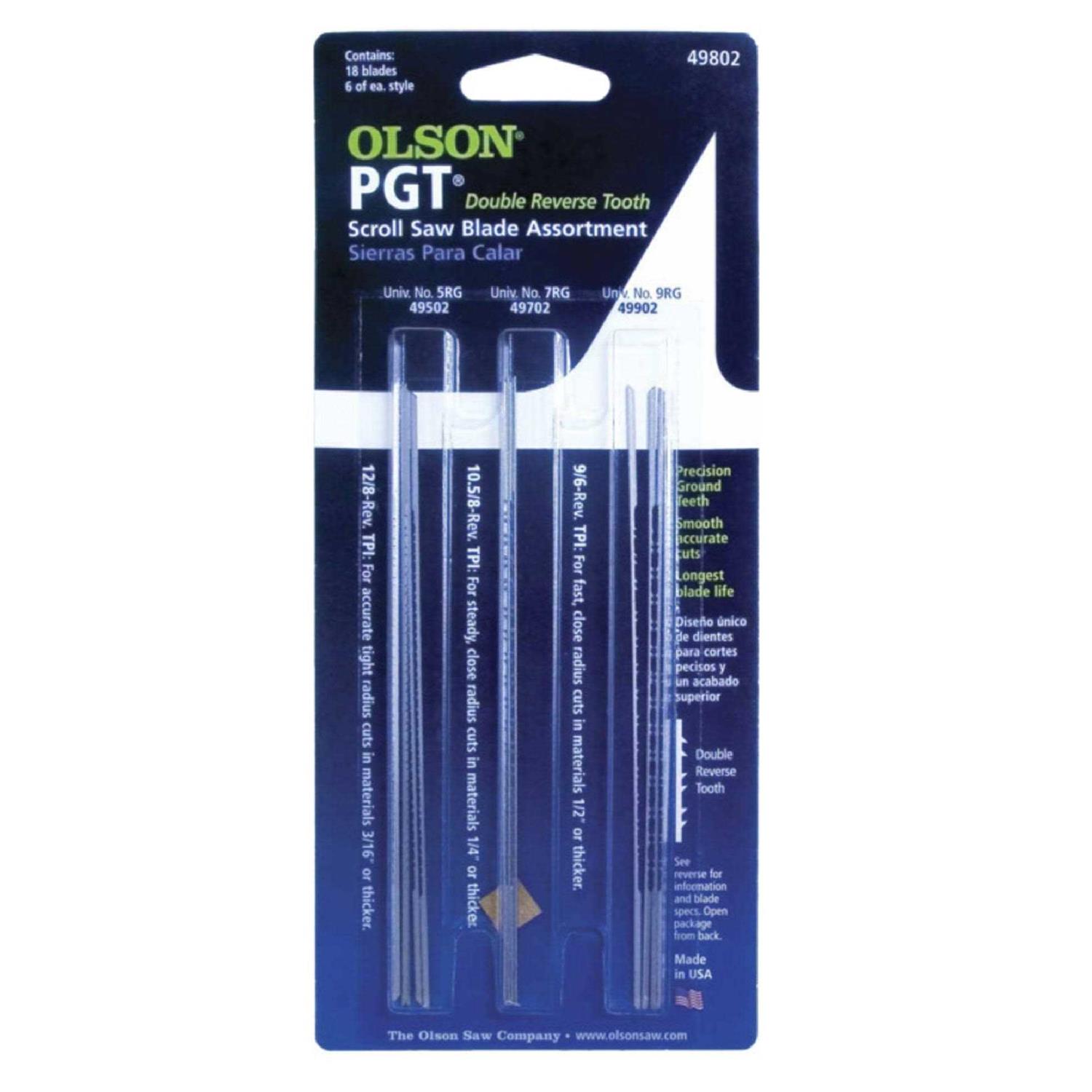 Olson Saw FR49400 Skip Tooth Scroll Saw Blade Assortment,36 - Inhomebuy