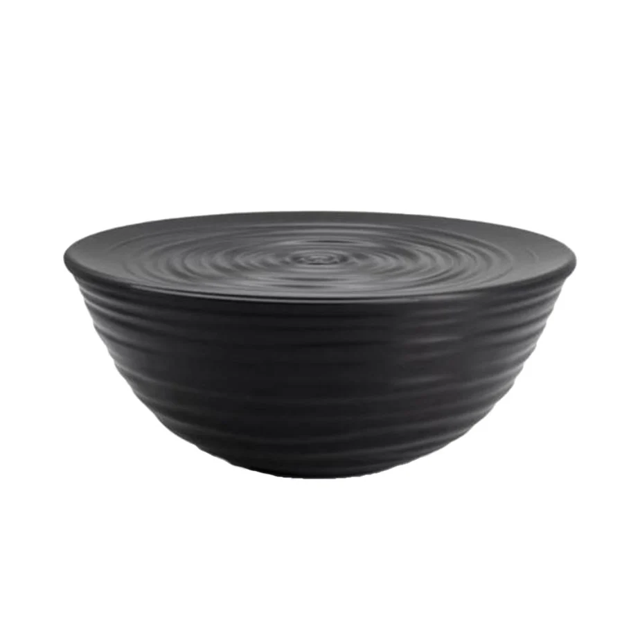 L Bowl With Lid Black - Inhomebuy
