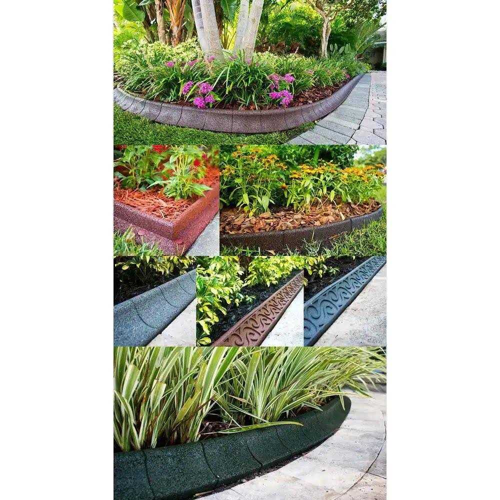 EcoBorder 4 ft Rubber Curb Landscape Edging - Inhomebuy
