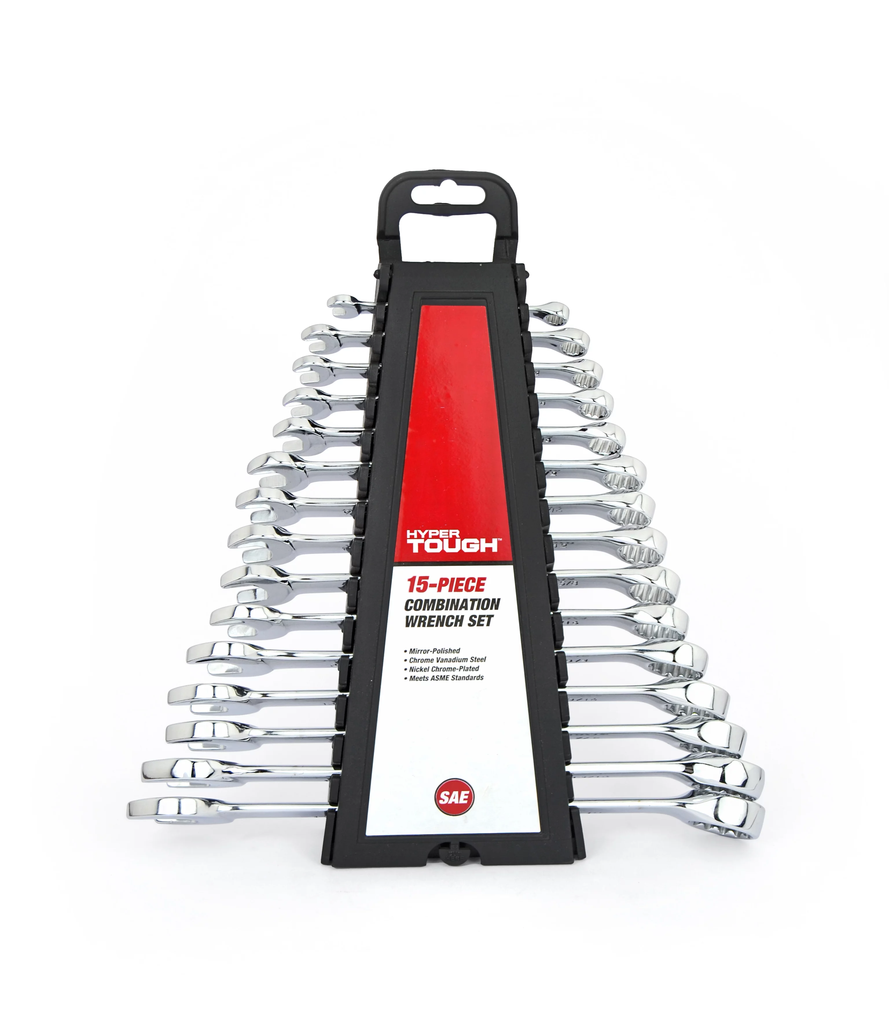 Hyper Tough 15-Piece Combination Wrench Set, SAE - Inhomebuy