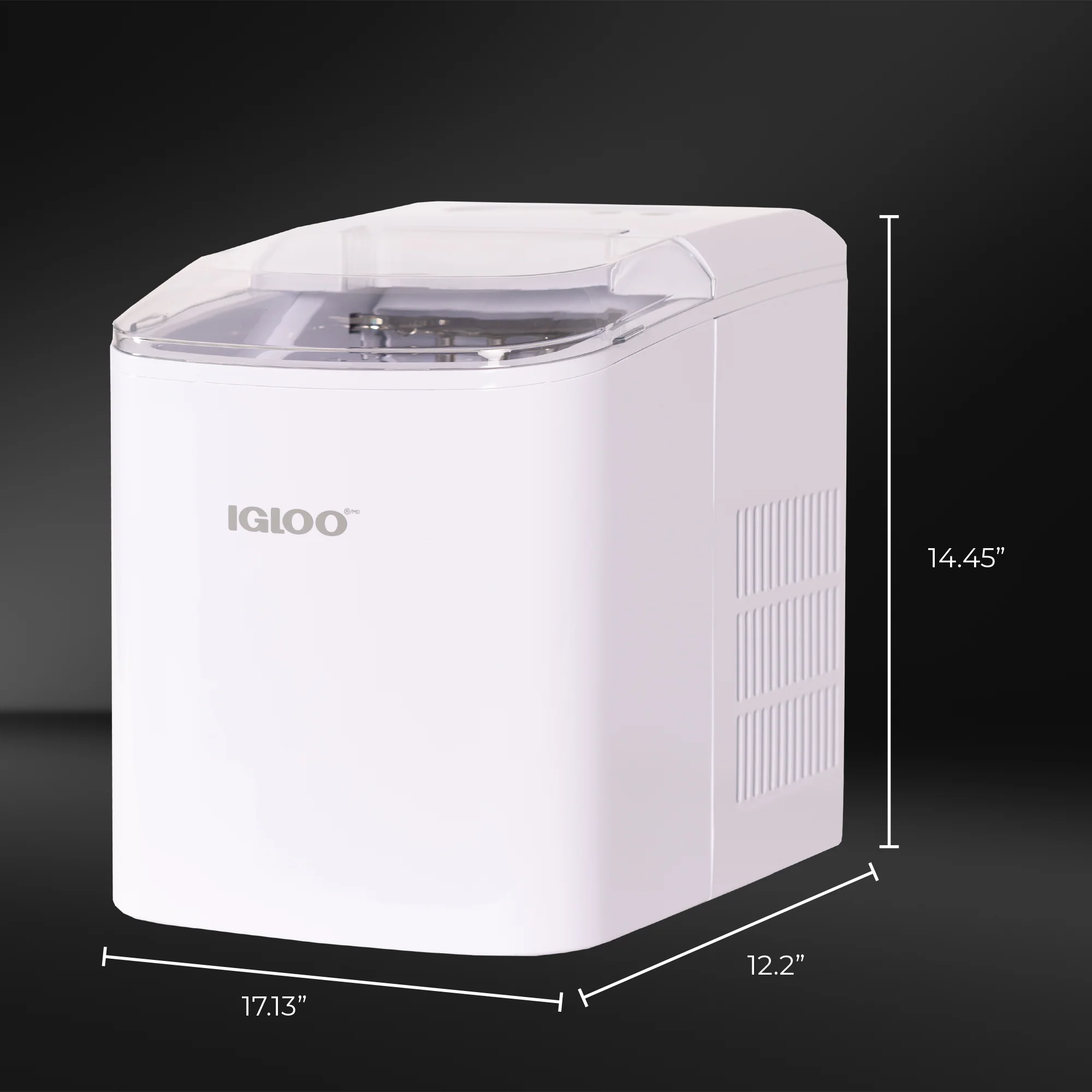 Igloo 26-Pound Automatic Portable Countertop Ice Maker Machine - White - Inhomebuy
