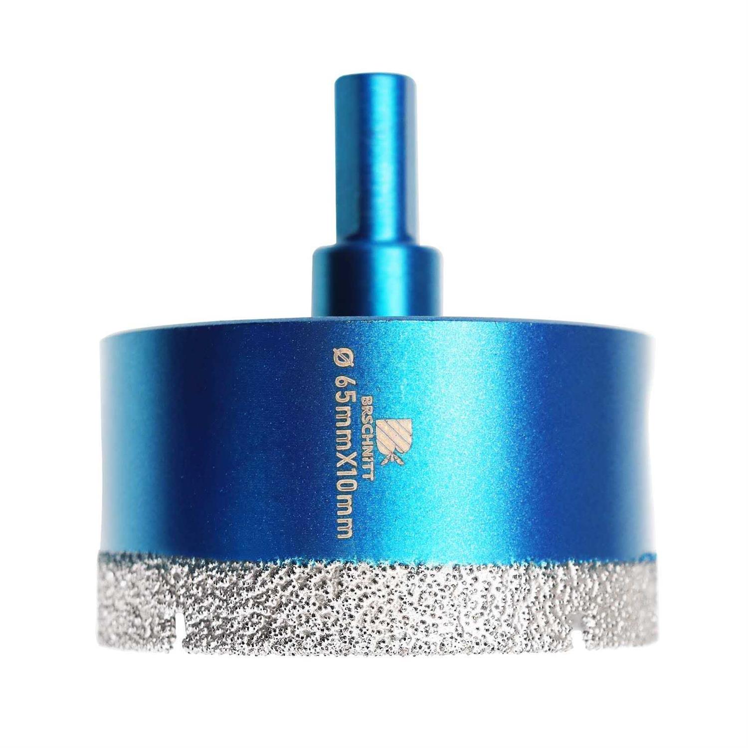Dry Diamond Core Drill Bit Set,BRSCHNITT 2 Diamond Hole Saw Core Drill Bit with Triangle Shank for Porcelain Tile Ceramic Stone - Inhomebuy
