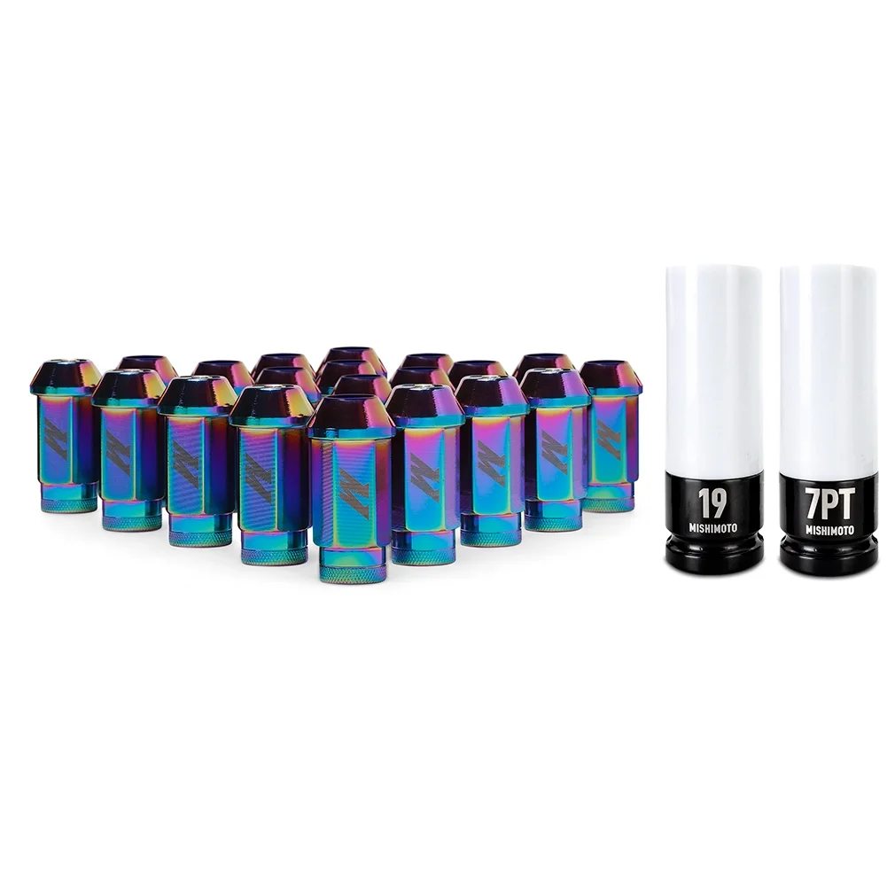 Mishimoto Aluminum Locking Lug Nuts, M12 x 1.5, Neo Chrome - Inhomebuy