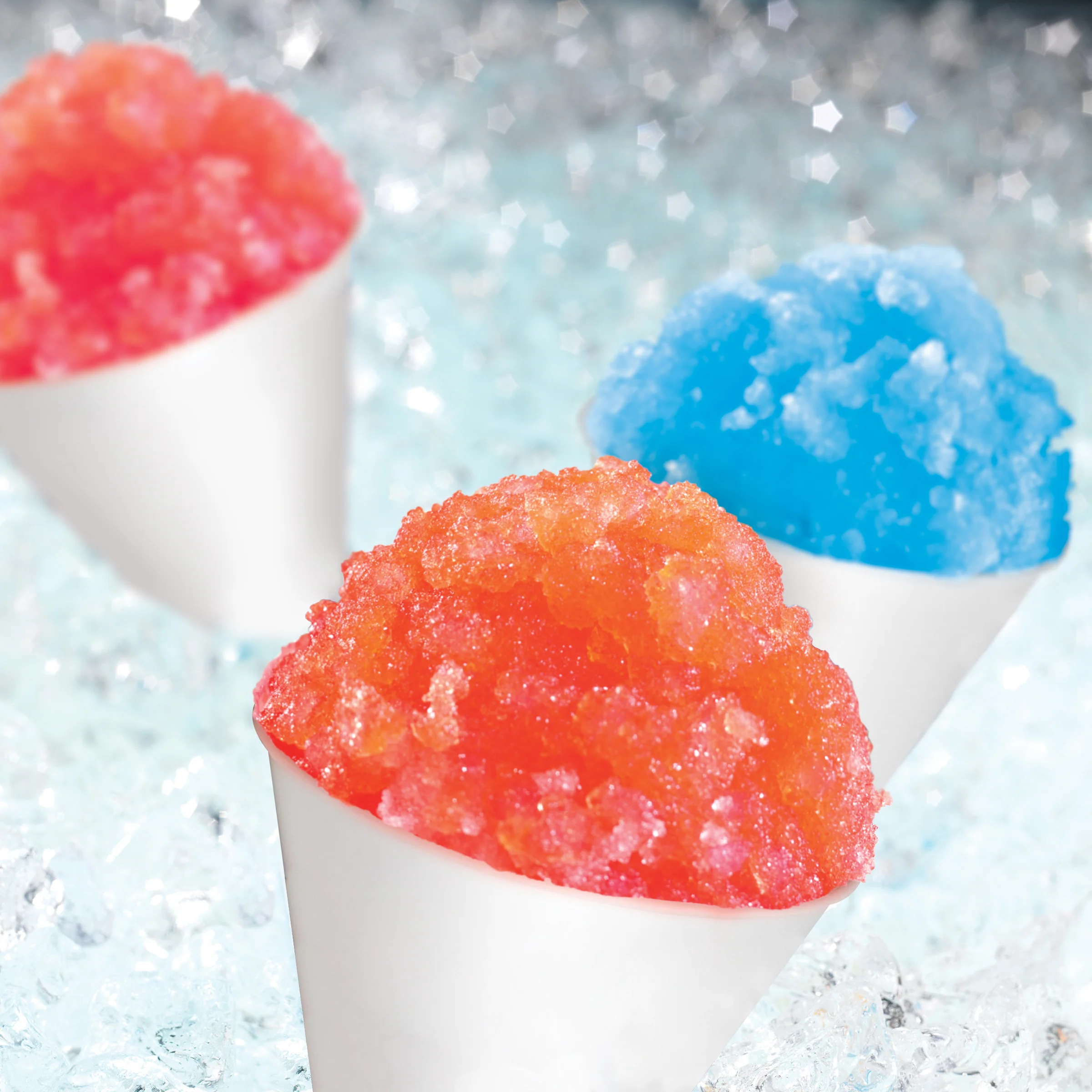 Premium 16-Ounce Snow Cone Syrups, Cups and Spoon-Straws Party Kit - Inhomebuy