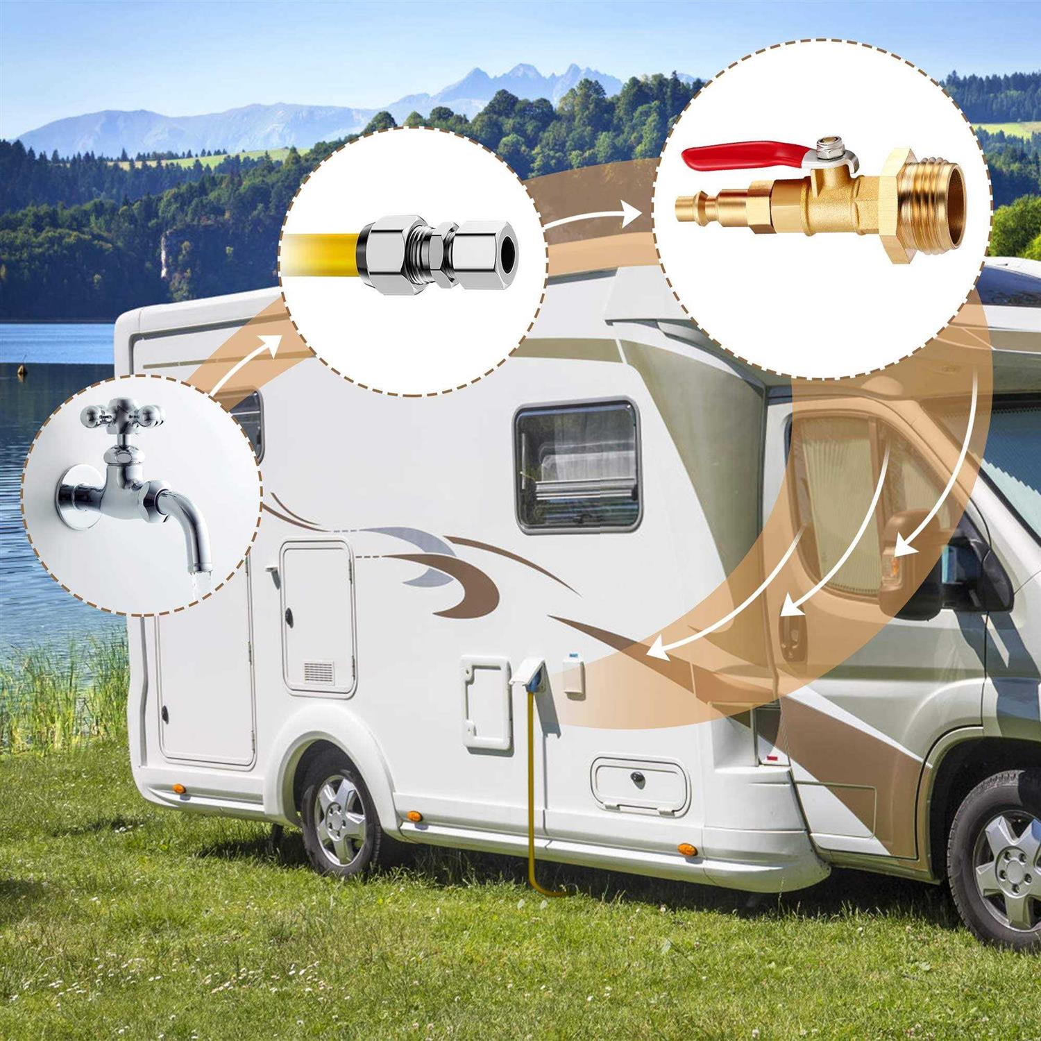 Winterize Blow Out Adapter for Rv, Boat, Motorhome, Camper, And Travel Trailer - Inhomebuy