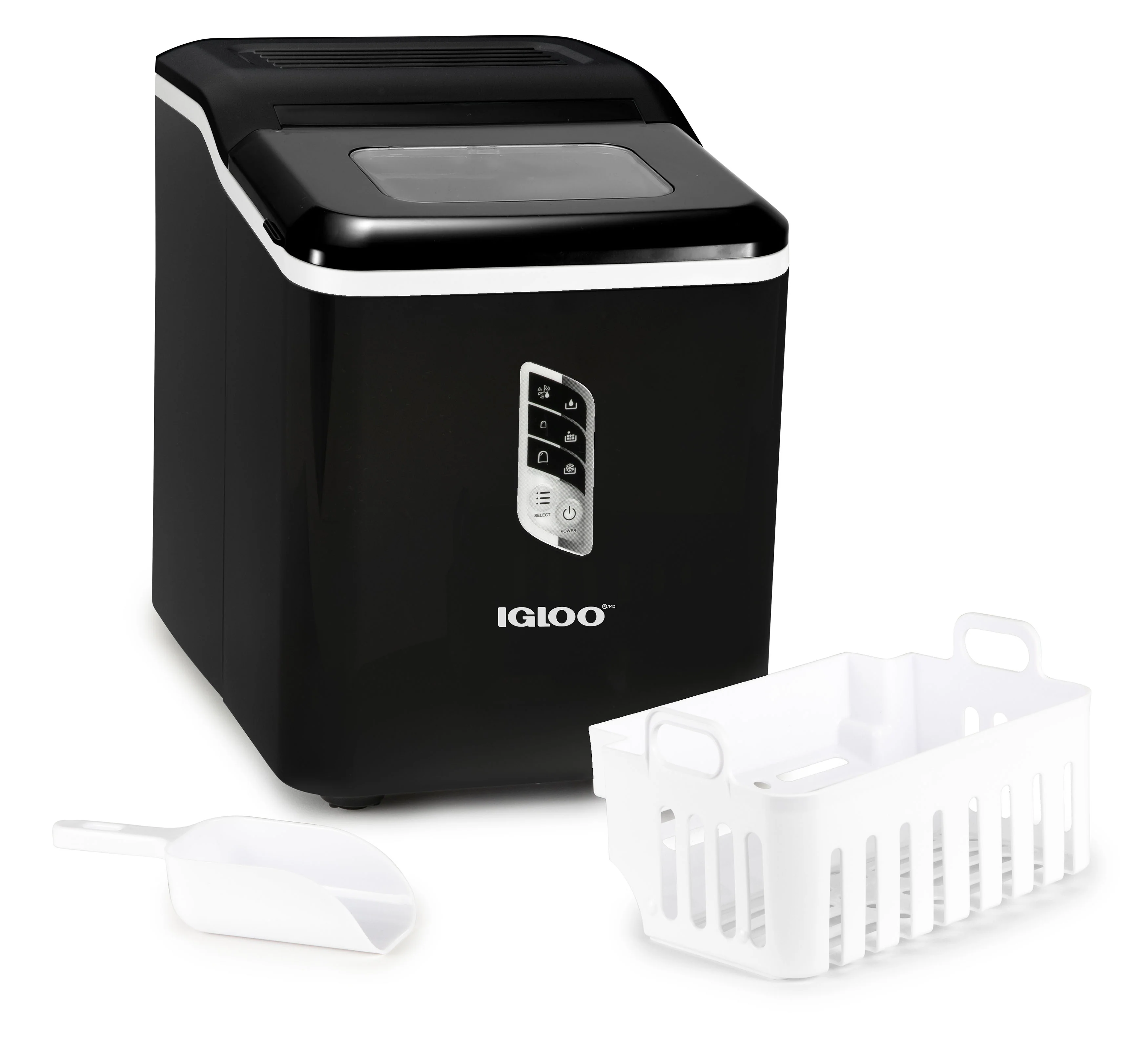 Igloo Automatic Self-Cleaning 26-Pound Ice Maker, Black - Inhomebuy
