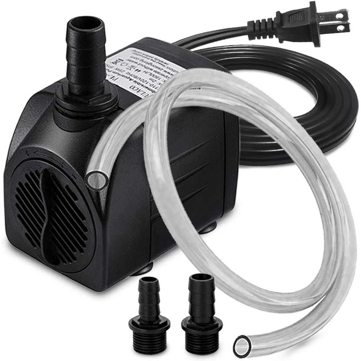 PULACO 10Watt 160GPH Submersible Fountain Pump wiht LED Light for Water Feature - Inhomebuy