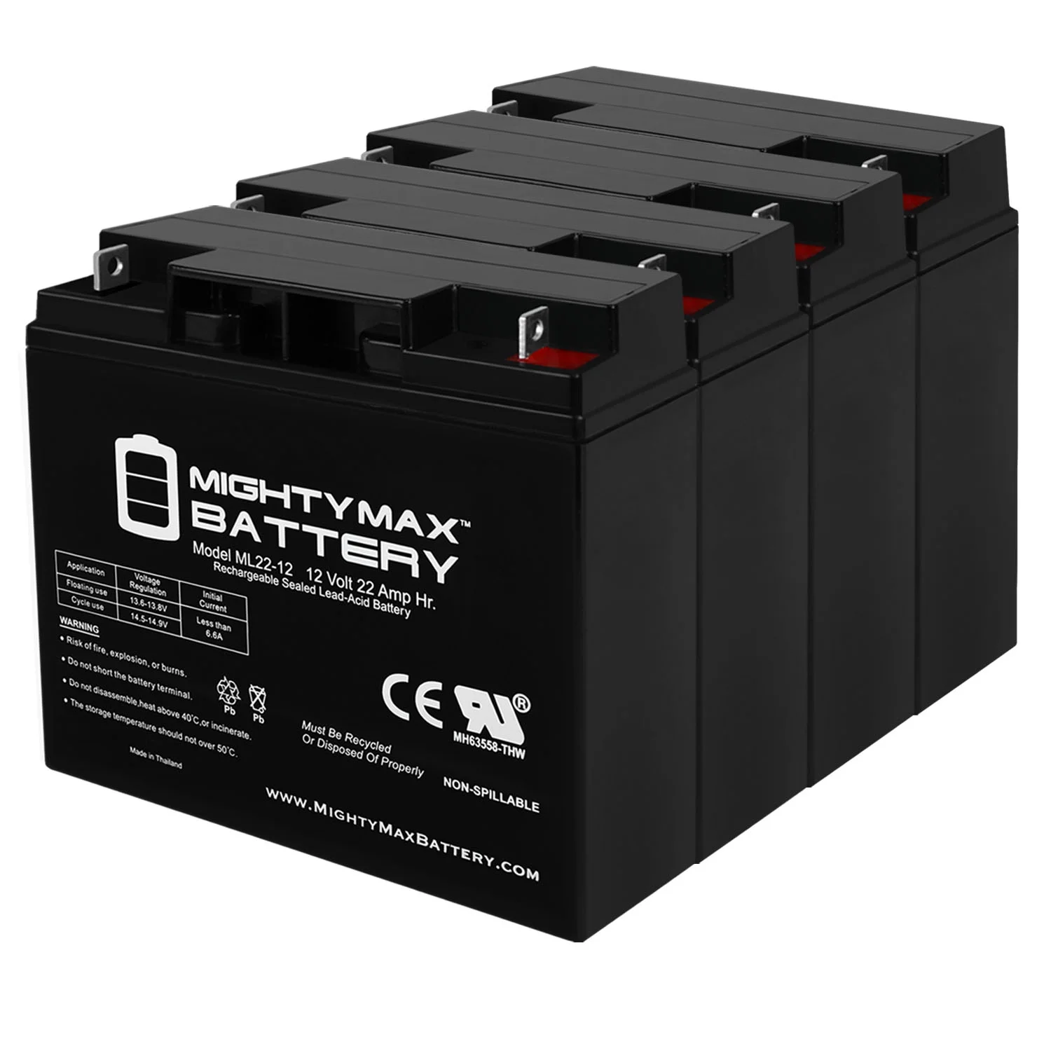 12V 22AH SLA Battery for Pride Mobility Revo Scooter - Inhomebuy