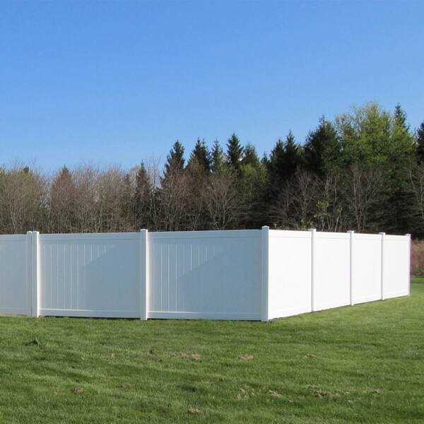Weatherables Pembroke 4 ft. x White Vinyl Privacy Fence Panel - Inhomebuy