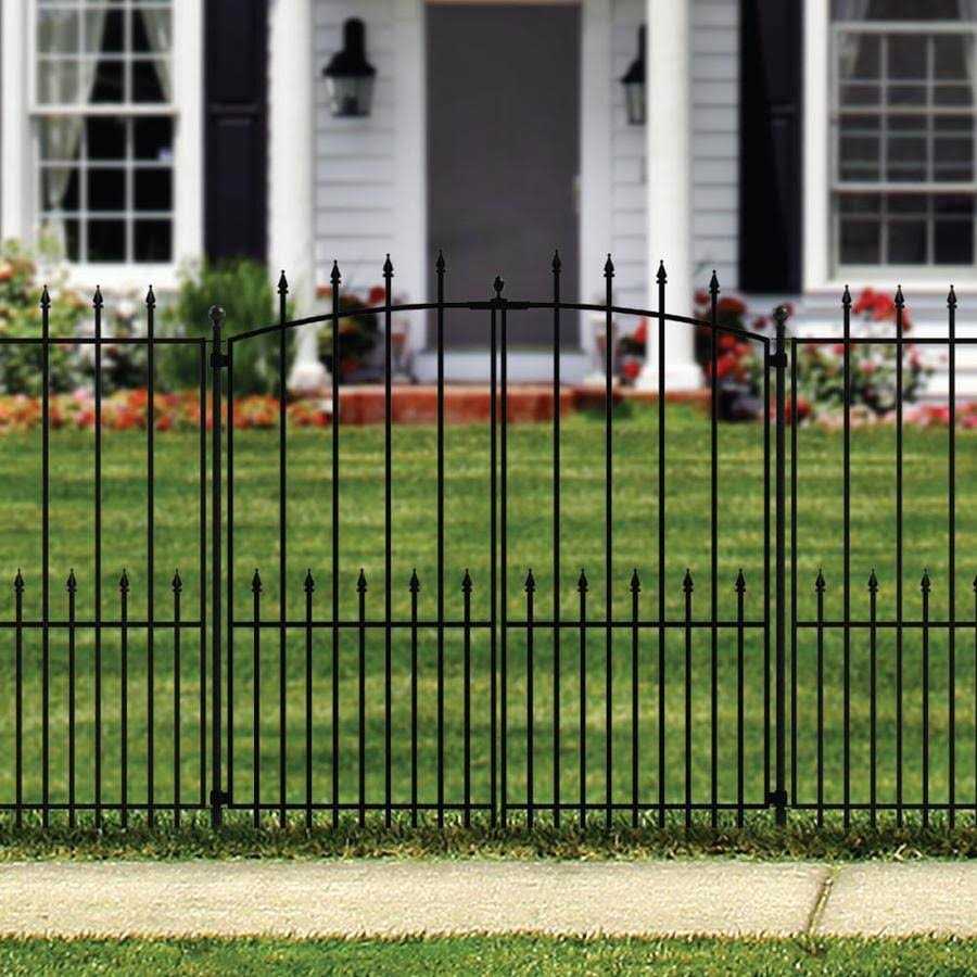 YARDLINK Grand Empire XL 4-ft H x 4-1/2-ft W Black Steel Pressed-point Decorative Fence Panel 504094 - Inhomebuy