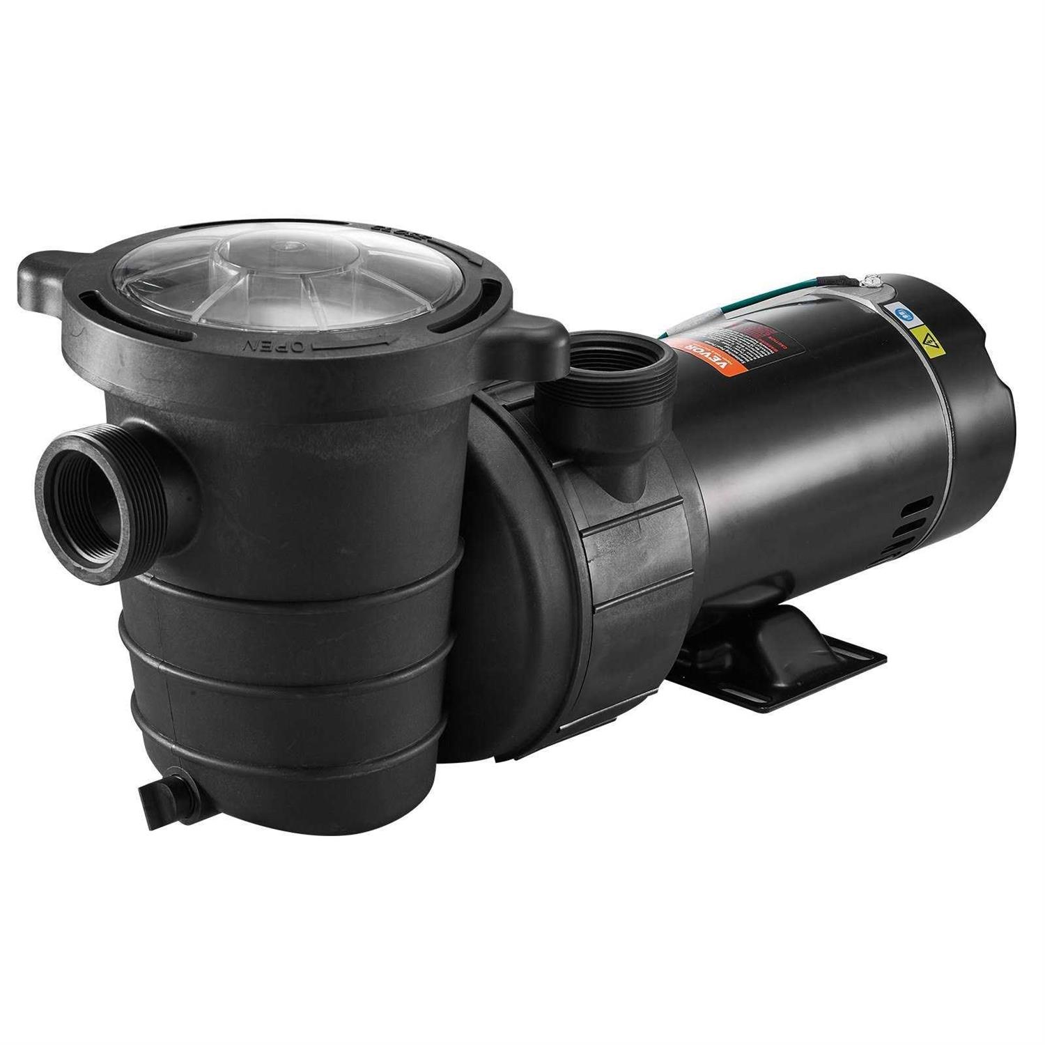 VEVOR Pool Pump Aboveground 1.5HP 115V Single Speed 5280GPH 1100W Powerful Swimming Self Primming Pool Filtre Pump with Strainer Basket - Inhomebuy
