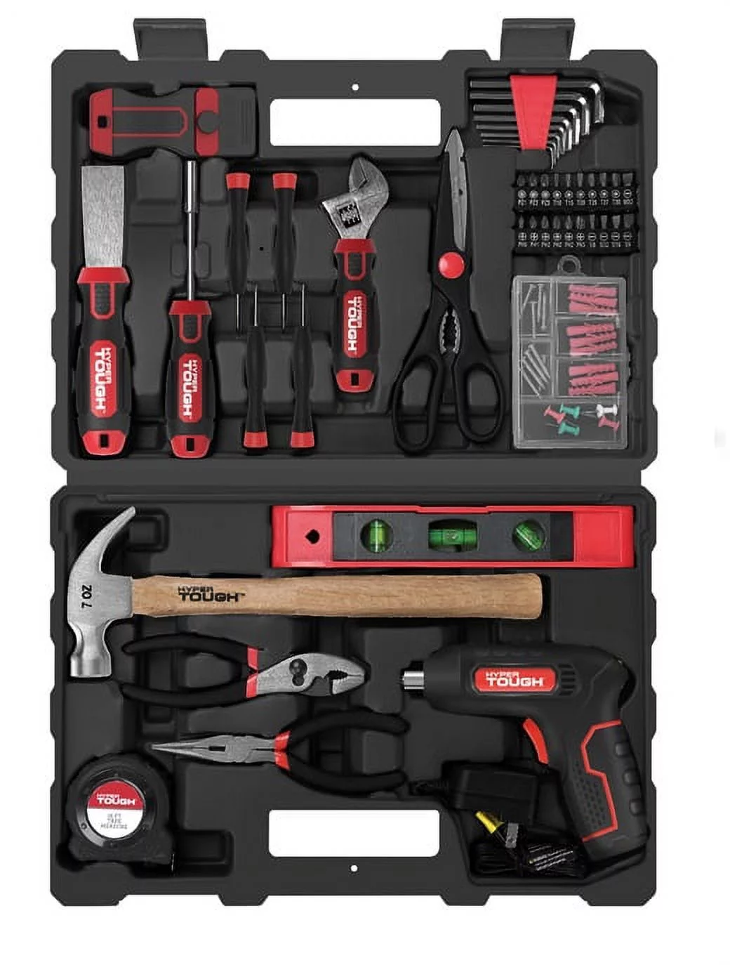 Hyper Tough 45 PC Home Repair Tool Set with Scissors, Hex Keys and More, New condition - Inhomebuy