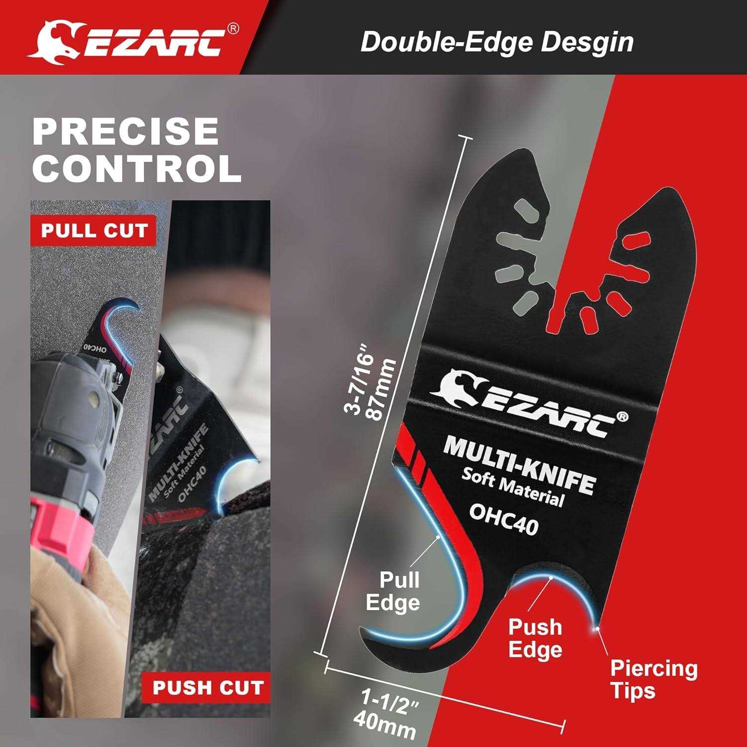EZARC Oscillating Blades Carbide Multitool Saw Blades for Hard Material - Inhomebuy