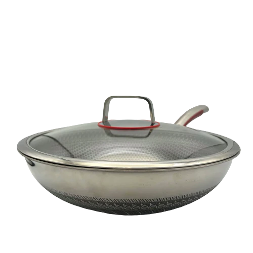 Healthy Bear BC-HW30N Targu Hybrid Wok: 30cm with glass lid - Inhomebuy