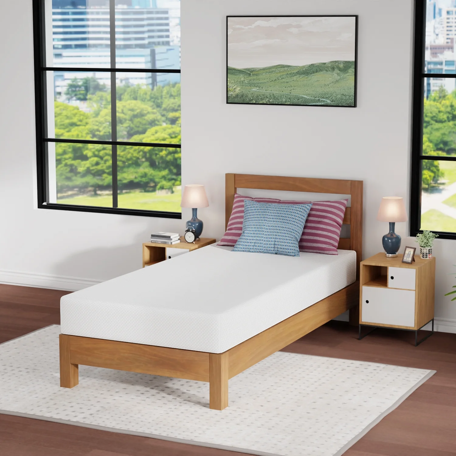 YRLLENSDAN 6 Inch Gel Memory Foam Mattress Medium Firm Mattresses Bed-in-a-Box, Twin - Inhomebuy