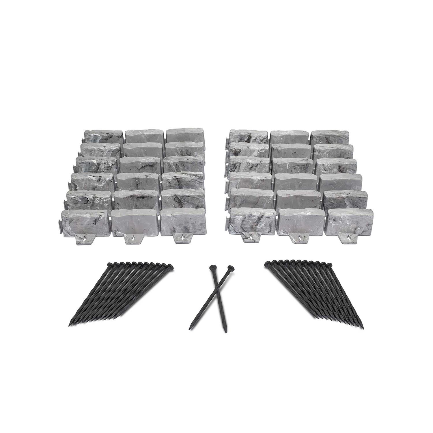 EasyFlex No-Dig Landscape Edging with Anchoring Spikes - Inhomebuy