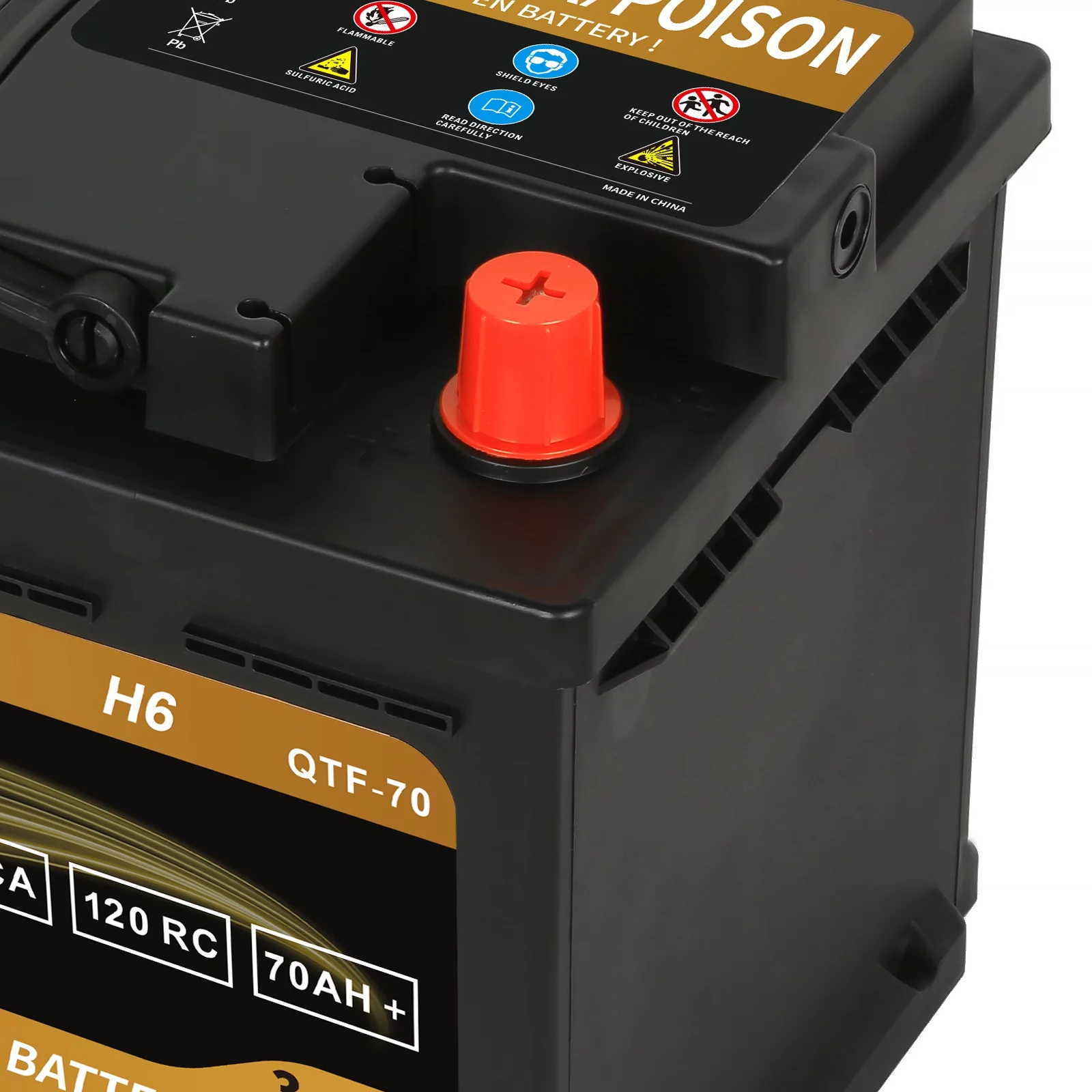 Weize Platinum AGM Battery BCI Group 48-12v 70ah H6 Size 48 Automotive Battery, 120RC, 760CCA, 36 Months Warranty - Inhomebuy