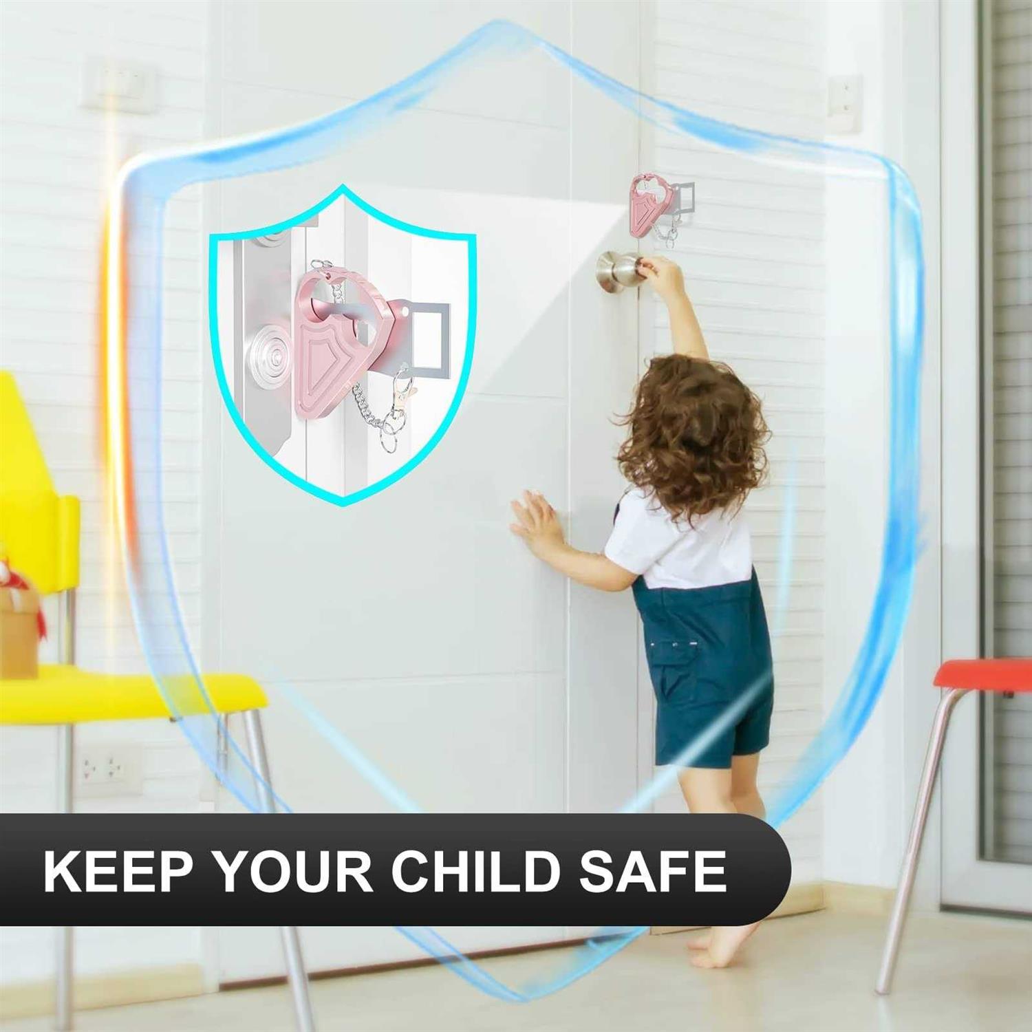 Portable Door Lock for Travel Improved Travel Door Lock Hotel Door Lock Apartment Security Device Door Perfect for Traveling Hotel Apartment - Inhomebuy