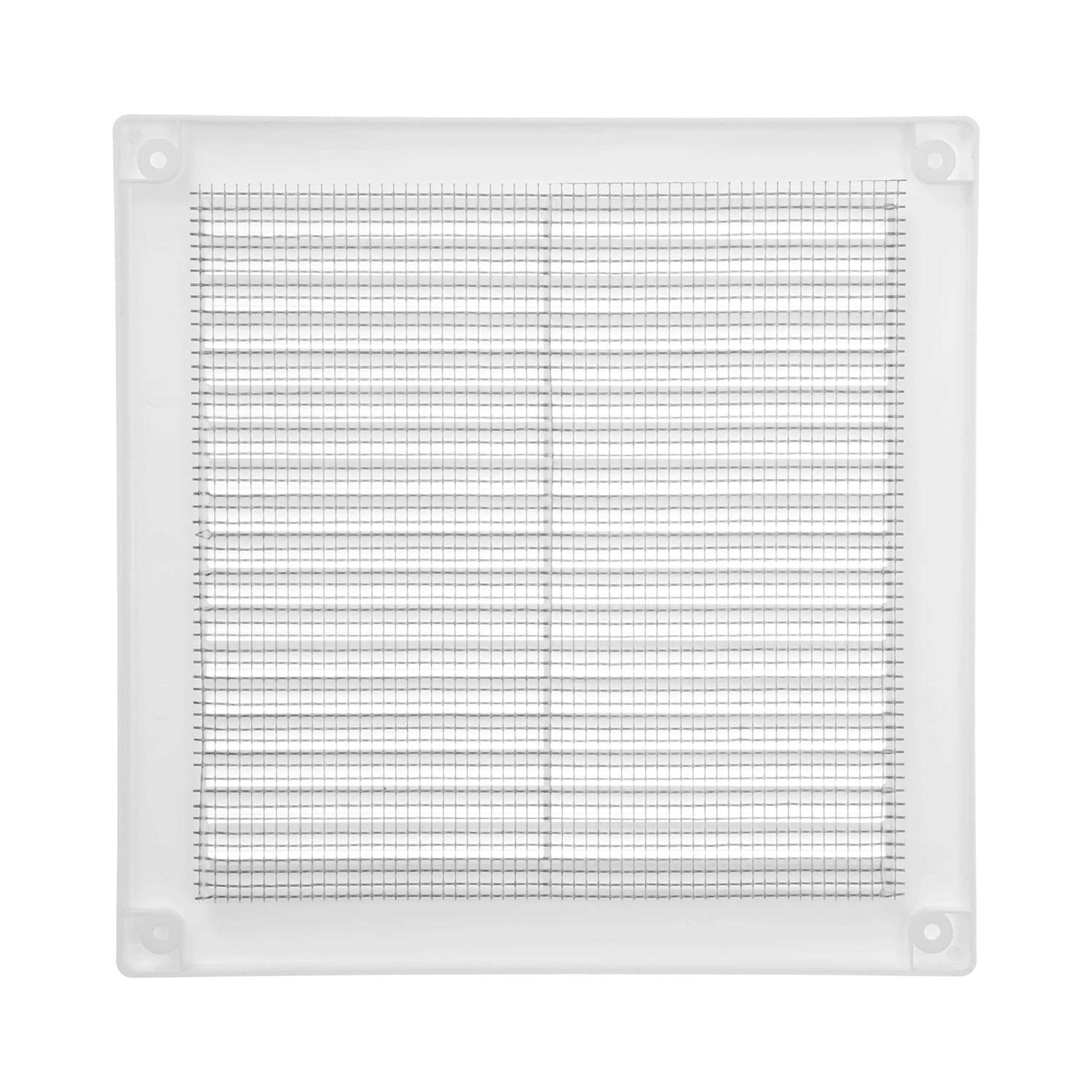 ECOPRO Vent White Square Vent Grille with Protective mesh. Lightweight Plastic Ventilation Register/Cover. Indoor and Outdoor Soffit - Inhomebuy