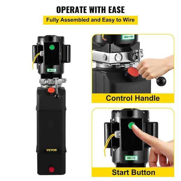 VEVOR 3 HP Car Auto Lift Hydraulic Power Unit Pack 220V 60HZ 2950 PSI 3.5 Gal Tank CZYYB14LQCJSQ60HZV7 - Inhomebuy