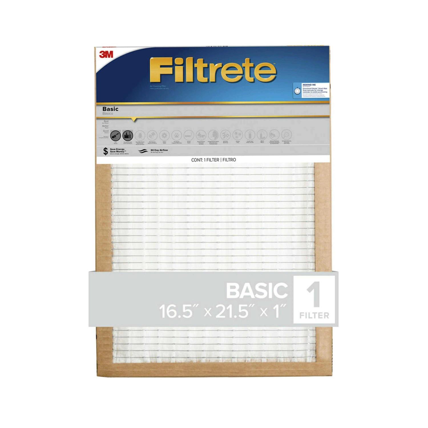 Filtrete 1-in 5 MERV Basic Pleated Air Filter FBL - Inhomebuy