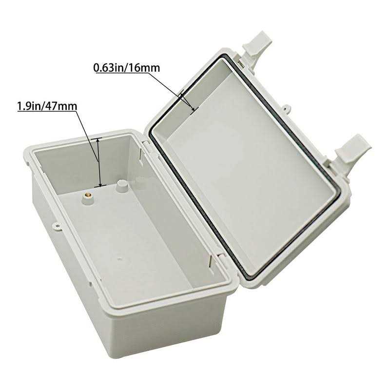 Zulkit Junction Box ABS Plastic Dustproof Waterproof IP65 Electrical Boxes Hinged Shell Outdoor Universal Project Enclosure with 2 Cable Glands - Inhomebuy