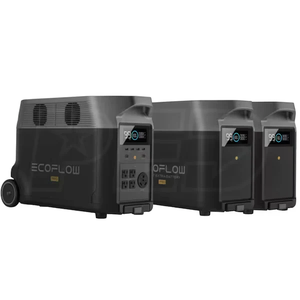 EcoFlow Package - DELTA Pro Portable Power Station (3600Wh) and 2 x Extra Battery - Inhomebuy