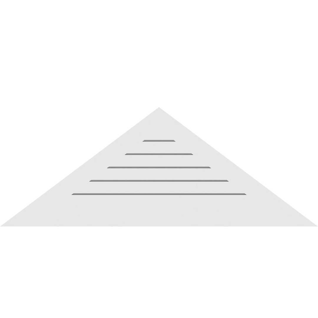 Ekena Millwork Triangle Surface Mount PVC Gable Vent Pitch GVPTR - Inhomebuy