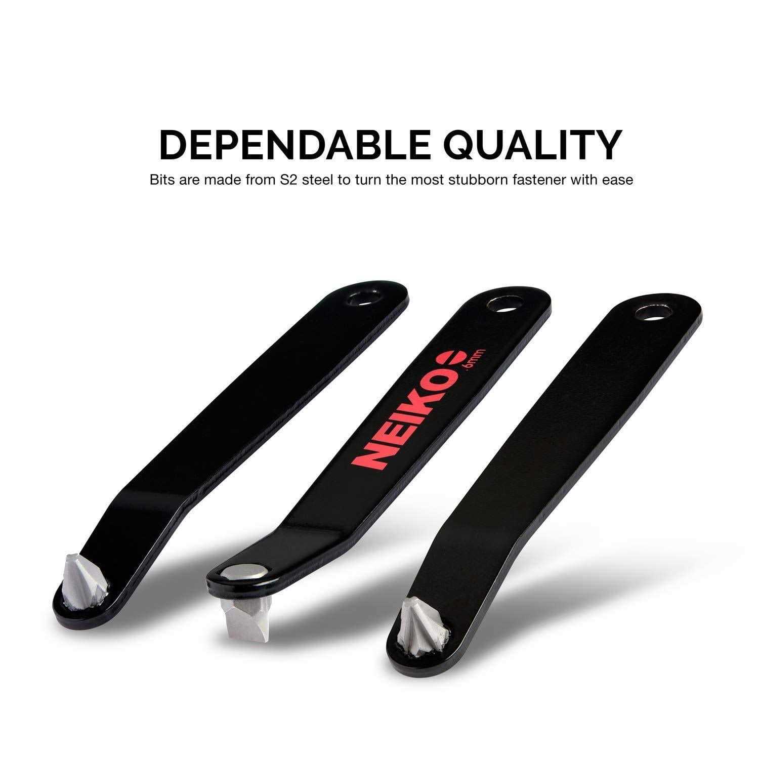 Neiko 00339A 3/8-inch-Drive Premium Breaker Bar 12 Inches Long Nut Breaker Bar 180-degree Flex Cr-mo Head With Cr-v Steel Construction - Inhomebuy