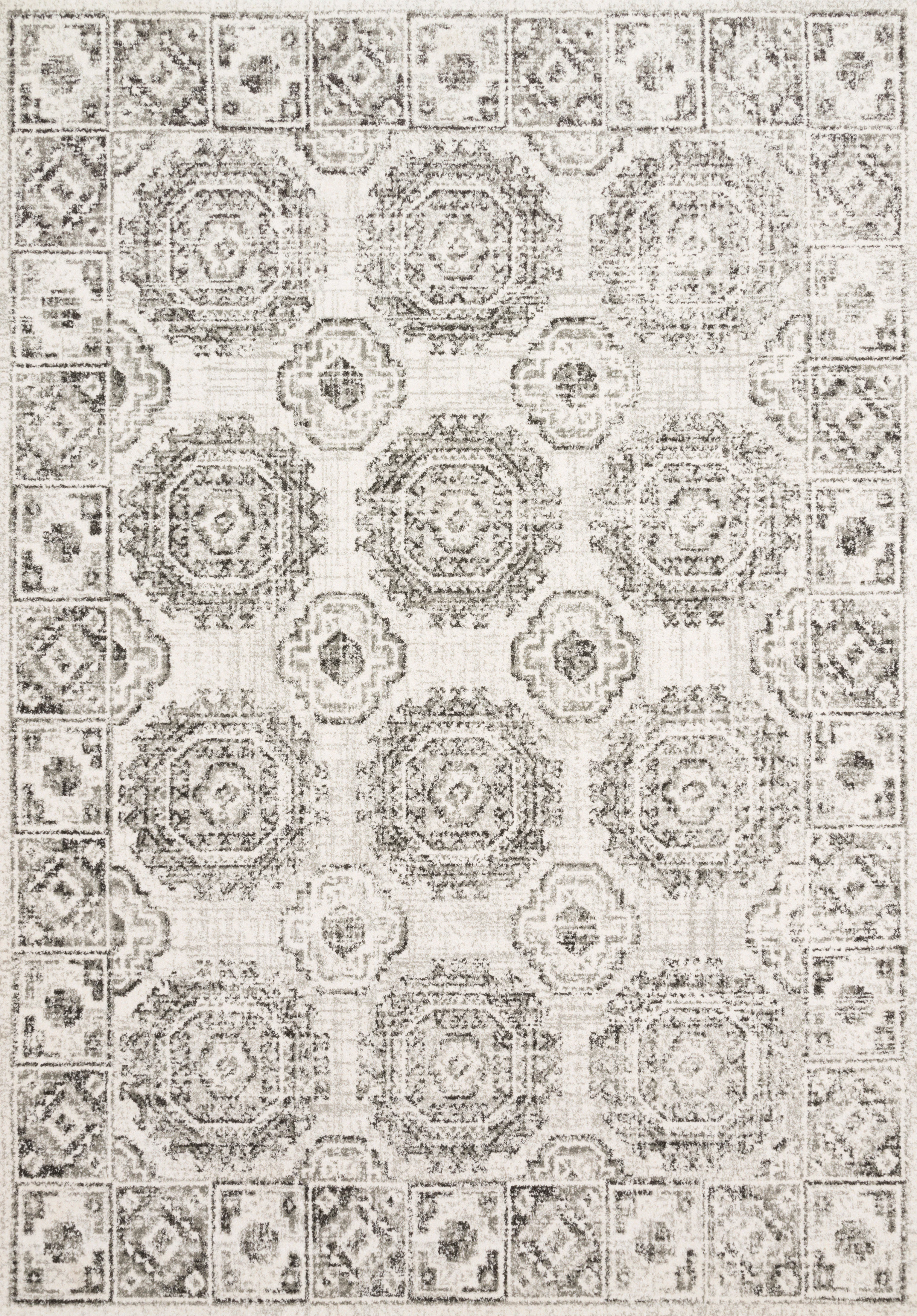 Loloi Rugs Joaquin Collection Rug in Ivory, Charcoal - 11'6
